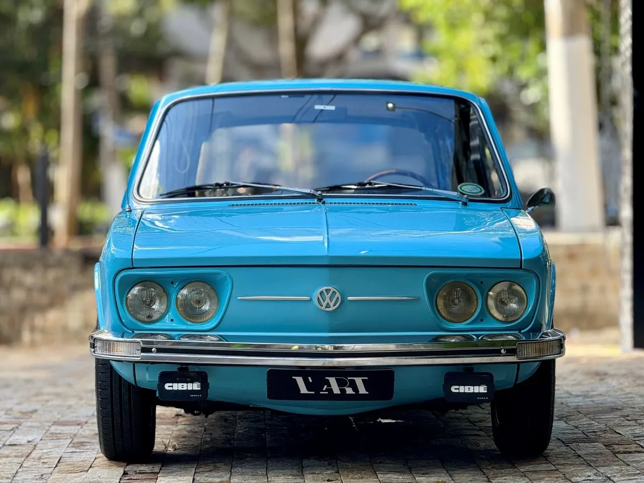 Ficha Técnica carros Volkswagen cor azul Brasília ano 1974