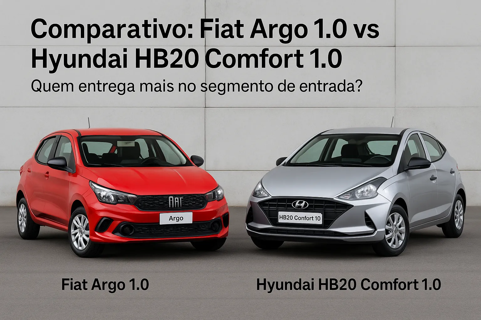 Comparativo carros Fiat Argo 1.0 VS Hyundai HB20 Comfort 1.0 Quem entrega mais no segmento de entrada