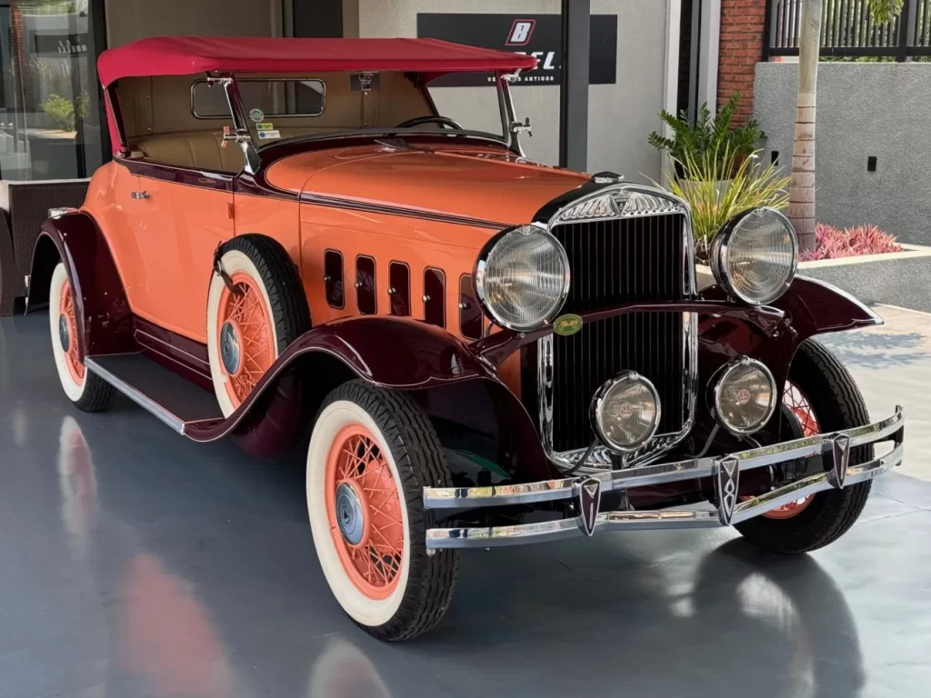 Ficha técnica carros Hudson Great 8 Roadster cor Salmão ano 1930