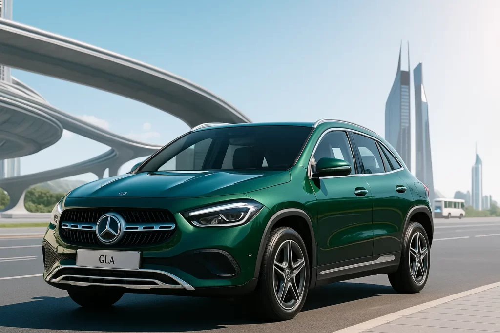 Mercedes Benz GLA 200 Progressive 1.3 Turbo micro híbrido ano 2026, Ficha Técnica, notícias, preço, equipamentos, consumo, desempenho e catálogo de cores