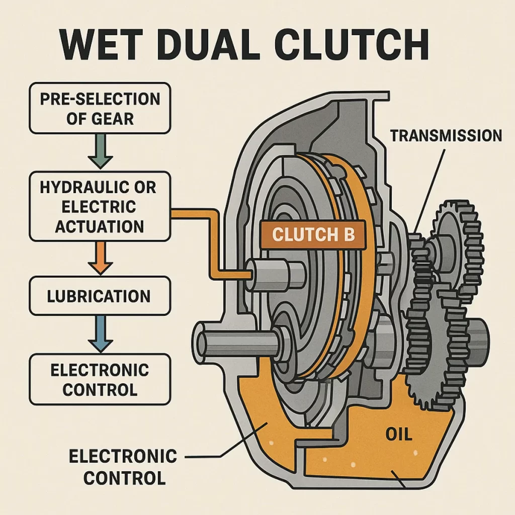 Revista mecânica Como Funciona a Embreagem Dupla Banhada a Óleo Tecnologia de Transmissão de Alta Performance Explicada