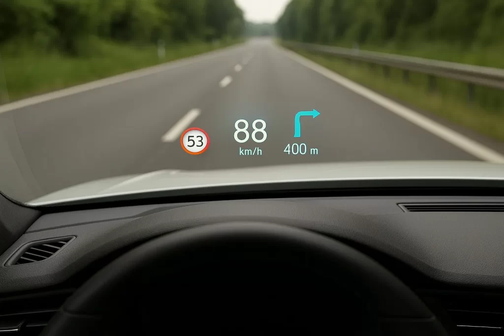 Como funciona o display de informações no para-brisa dos carros de elite como Porsche