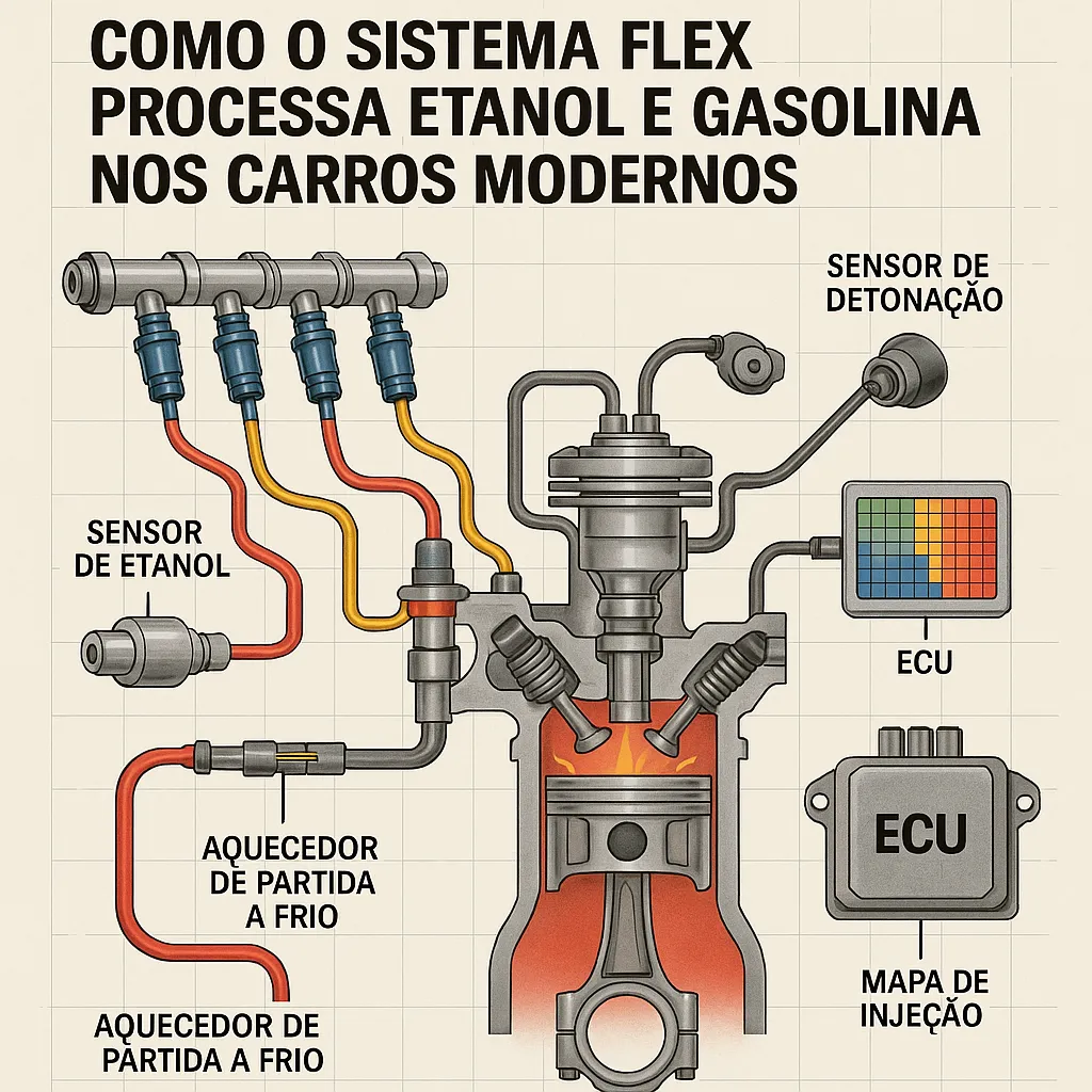 Como os Sistemas dos Carros Flex Modernos Conseguem Processar com Precisão o Etanol e a Gasolina