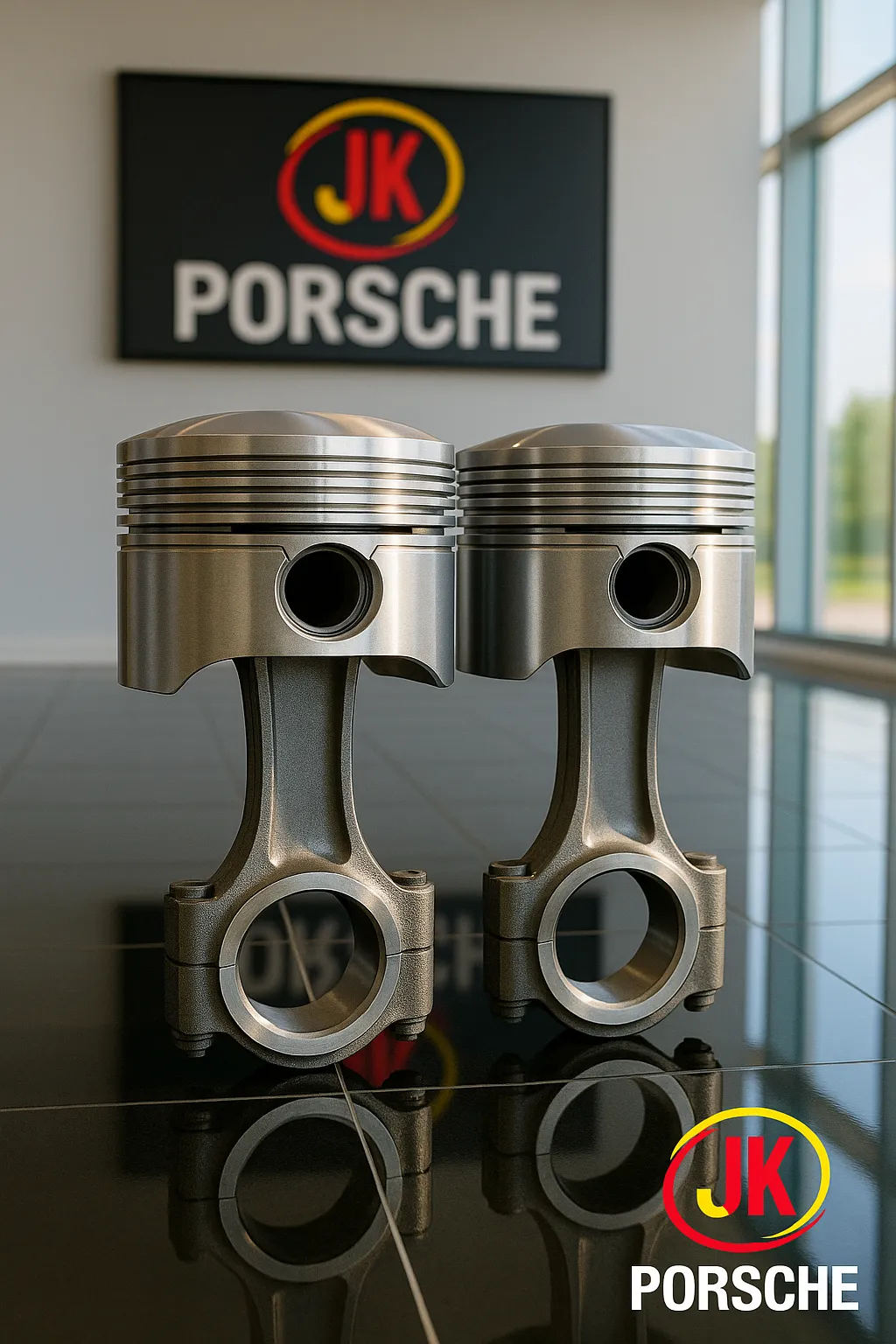 Motor 356 1500 Super instalado em gabarito com fundo de showroom