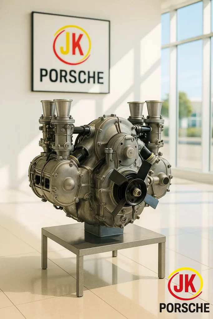 Motor Porsche 1100 (Variante do Tipo 547) a raríssima quatro-árvores da classe 1.100 em Le Mans 1954