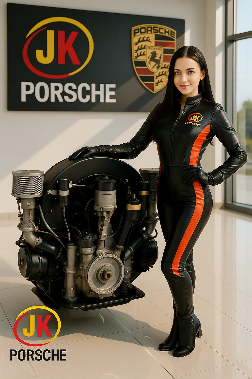 Detalhe dos carburadores Solex 32 PBIC do Motor Porsche 356 1500 Normal