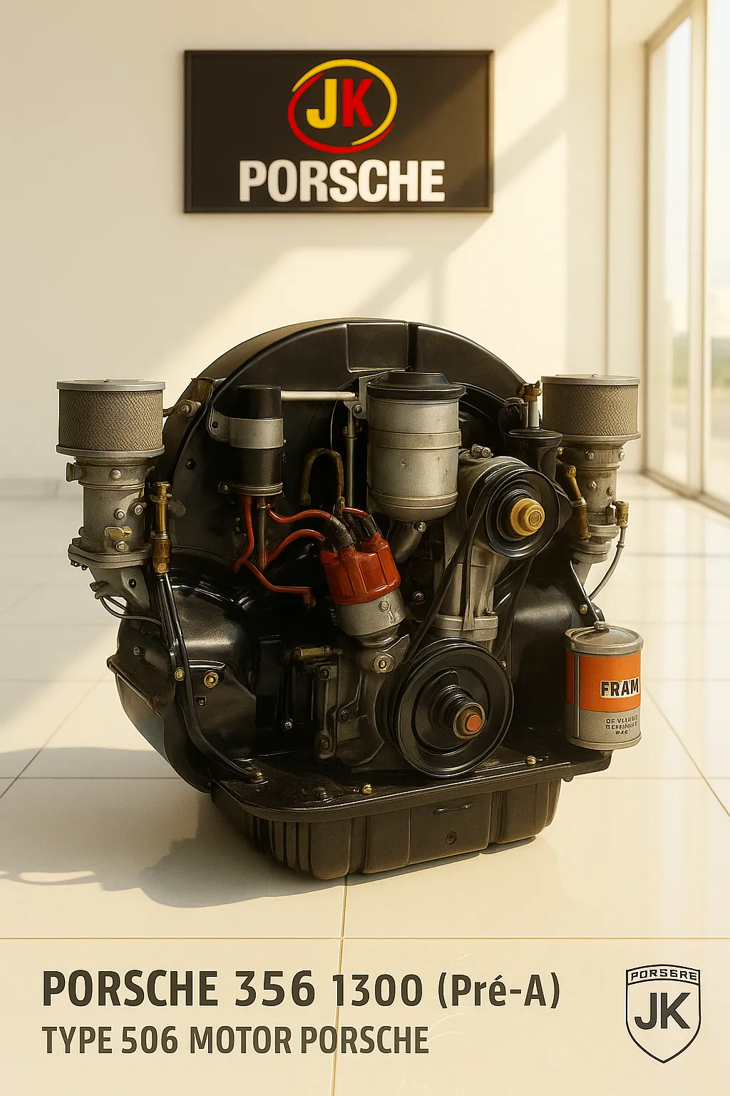 Motores Porsche antigo O 356 1300 (Pré-A) Type 506 o último ciclo antes do 356 A