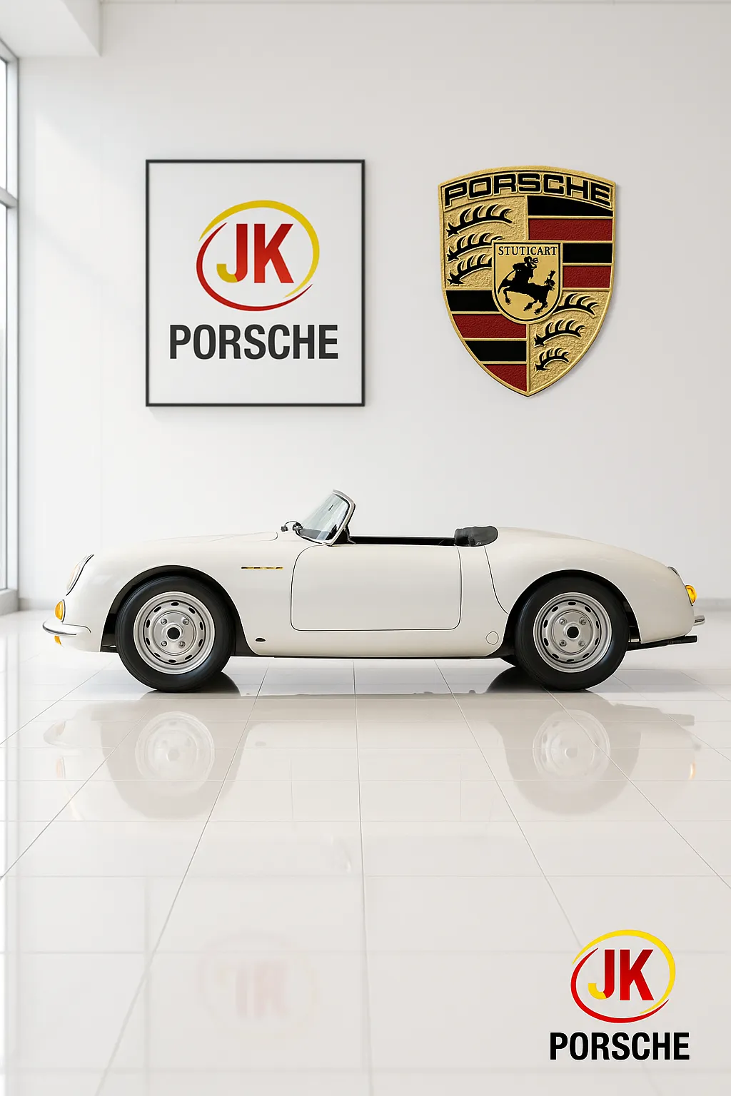 Detalhe do cockpit do Porsche 550 Spyder