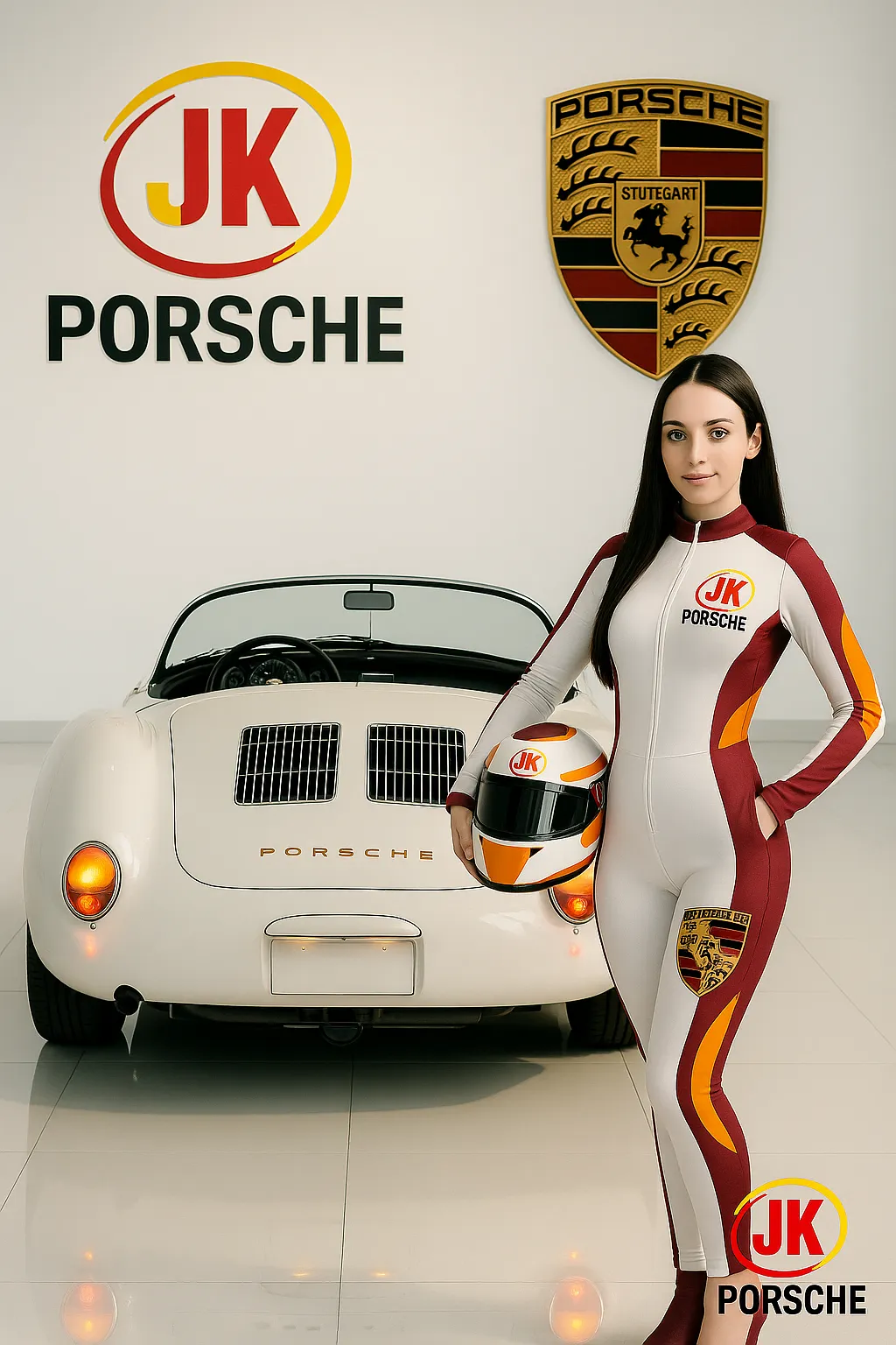 Detalhe de interior e acabamento do Porsche 550 Spyder