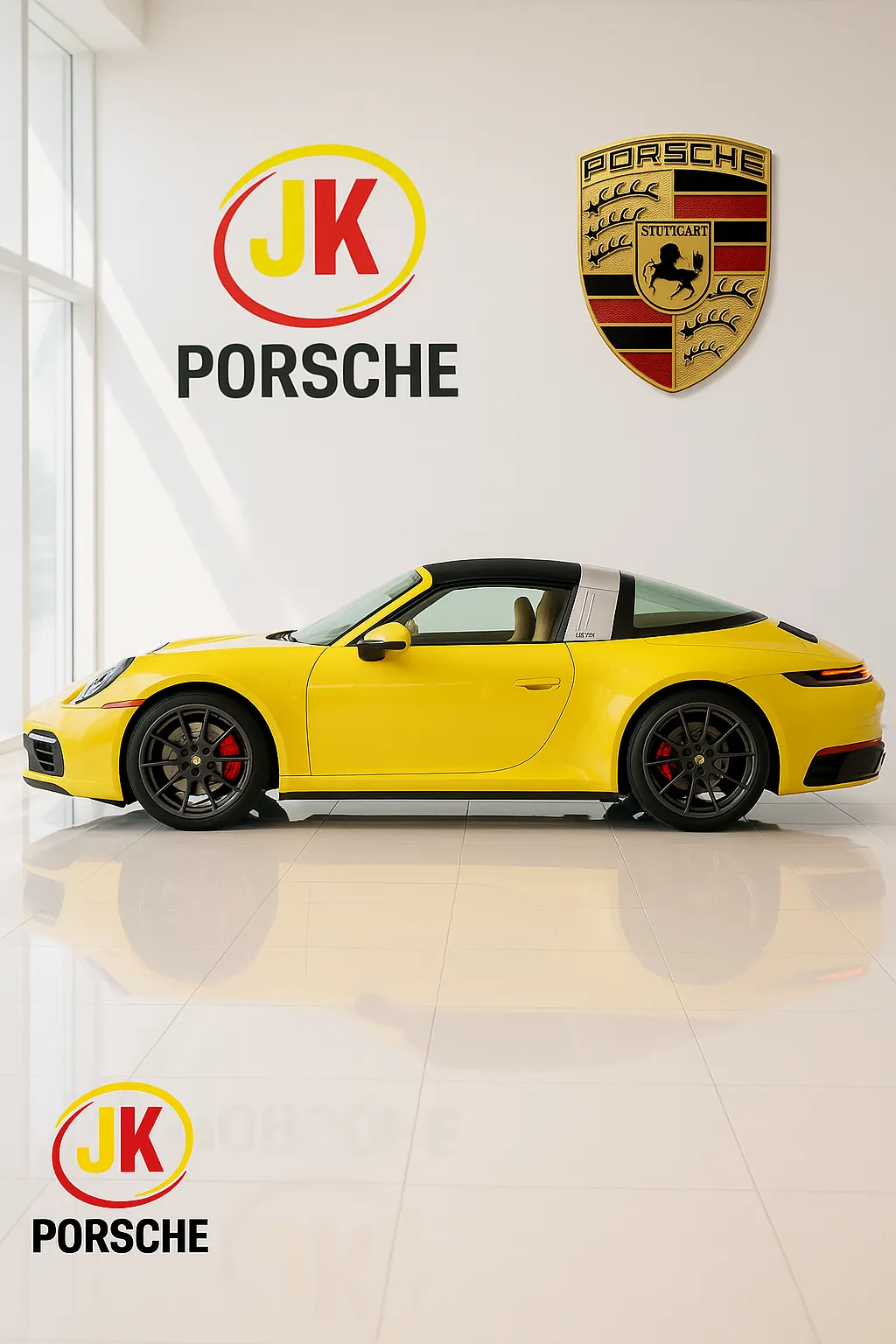 Interior em tom bege com volante esportivo e console elevado