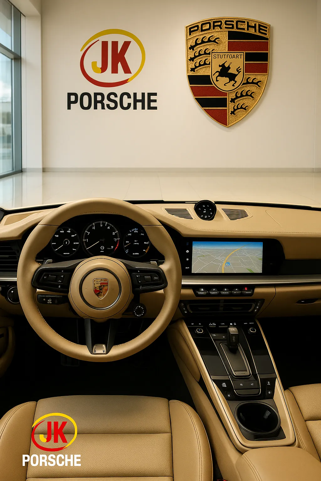 Painel digital do Porsche 911 Carrera GTS 3.0 2024 sem luzes de alerta