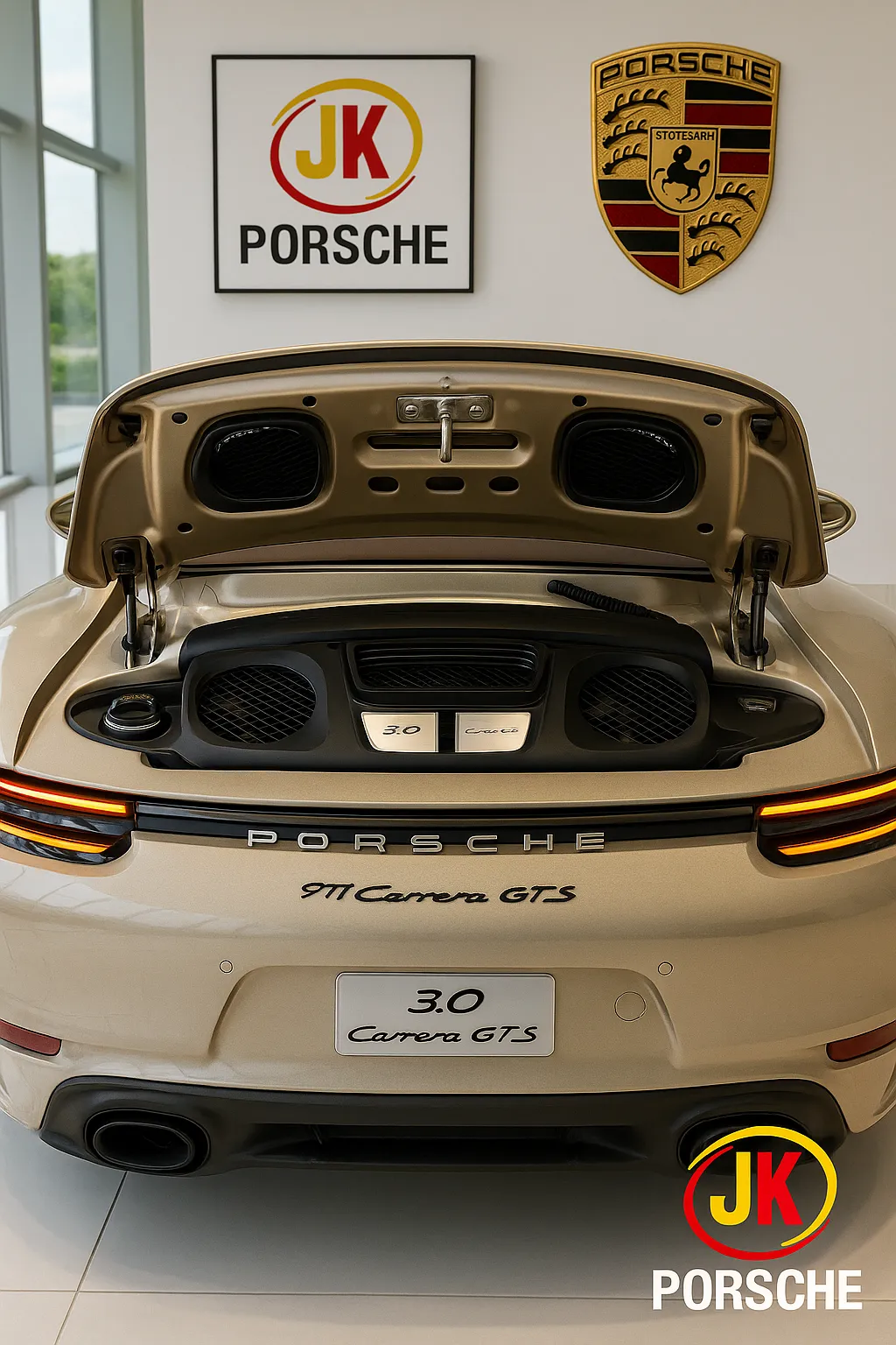 Porsche 911 Carrera GTS 3.0 2024 em ambiente urbano noturno