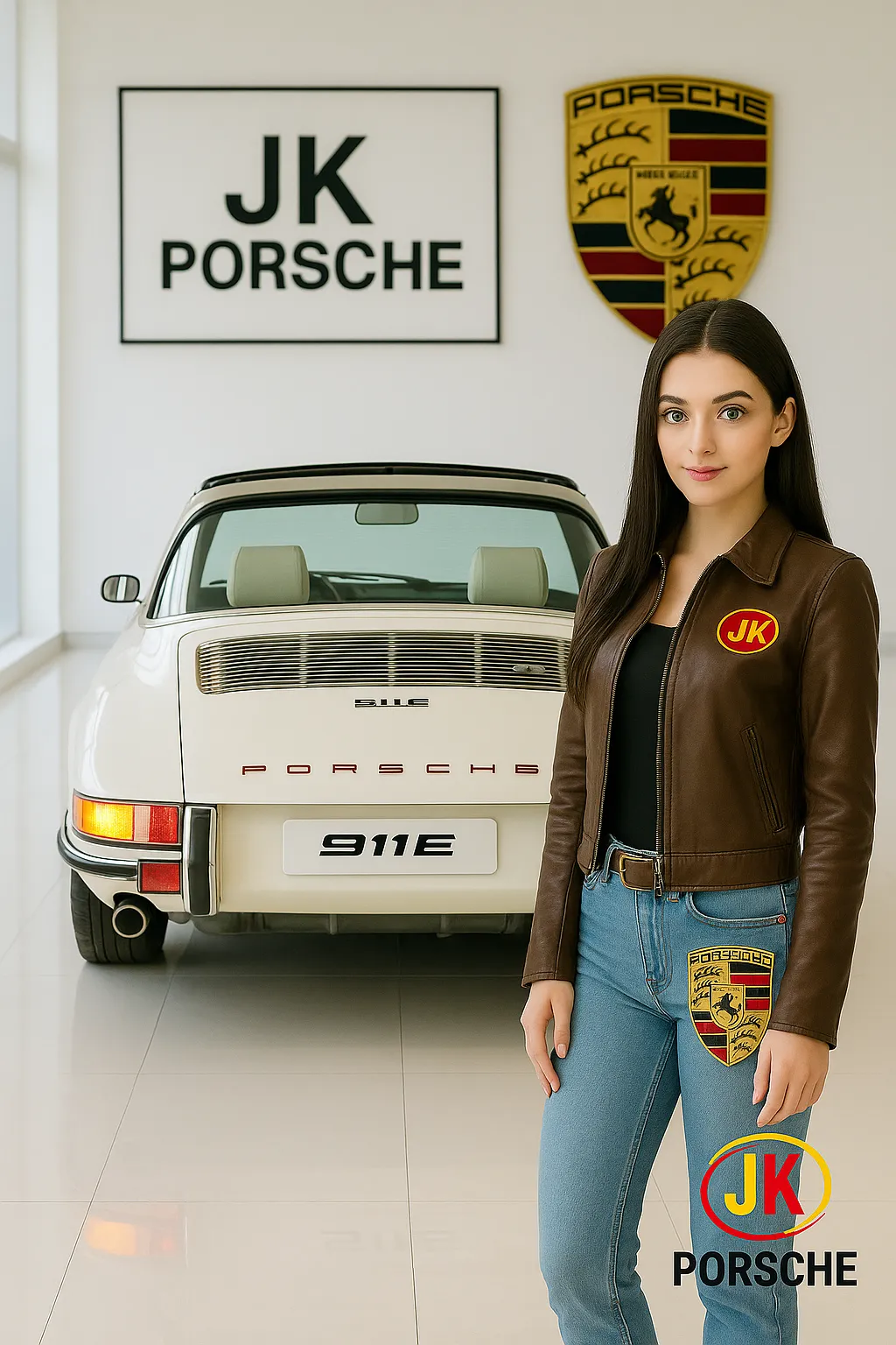 Porsche 911 E Targa 1969 em ambiente externo, evidenciando cor de carroceria e acabamento geral
