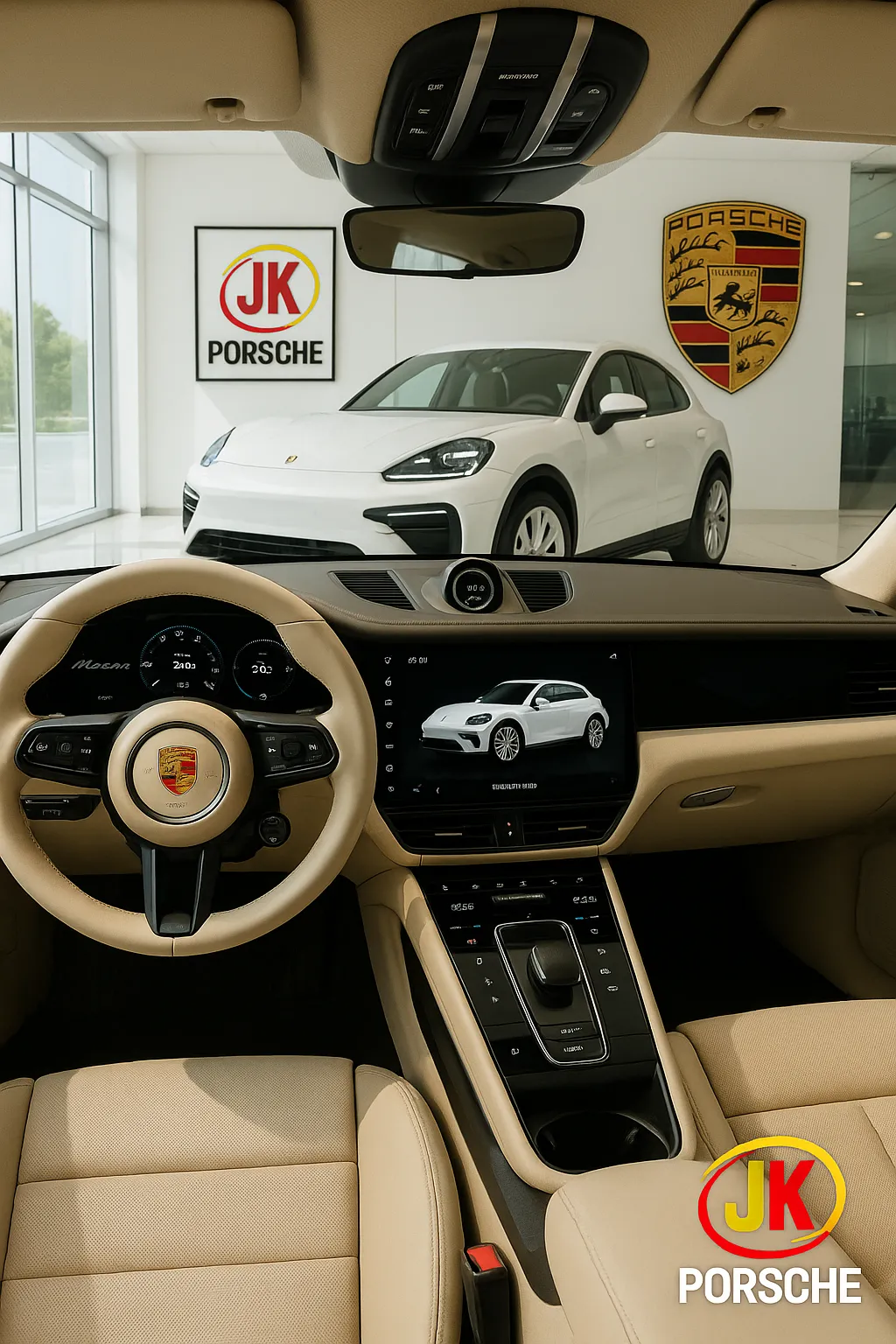 Porsche Macan Electric RWD em posição 3/4 dianteira