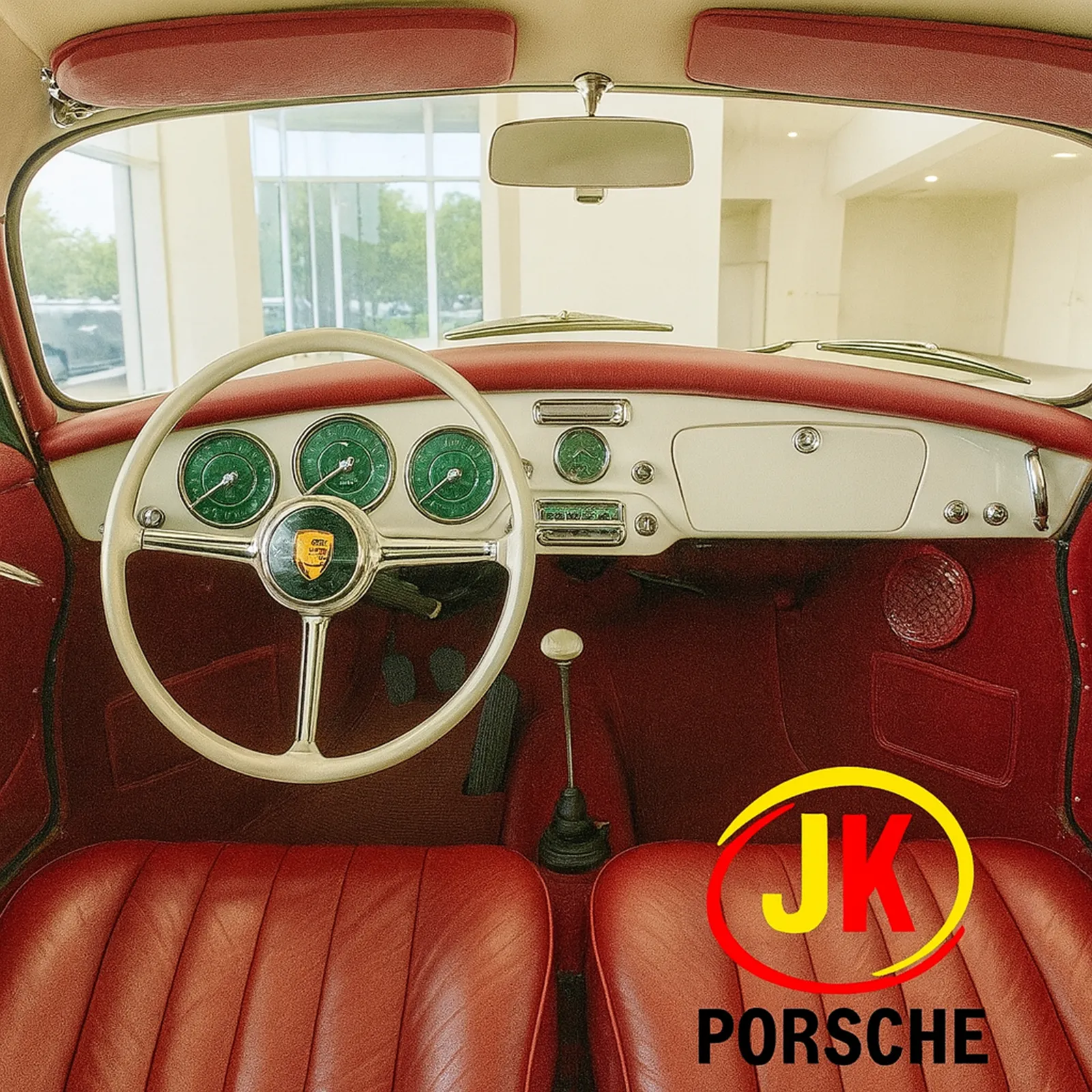 Foto dinâmica do Porsche 356 Coupé 1300 demonstrando estabilidade e dirigibilidade