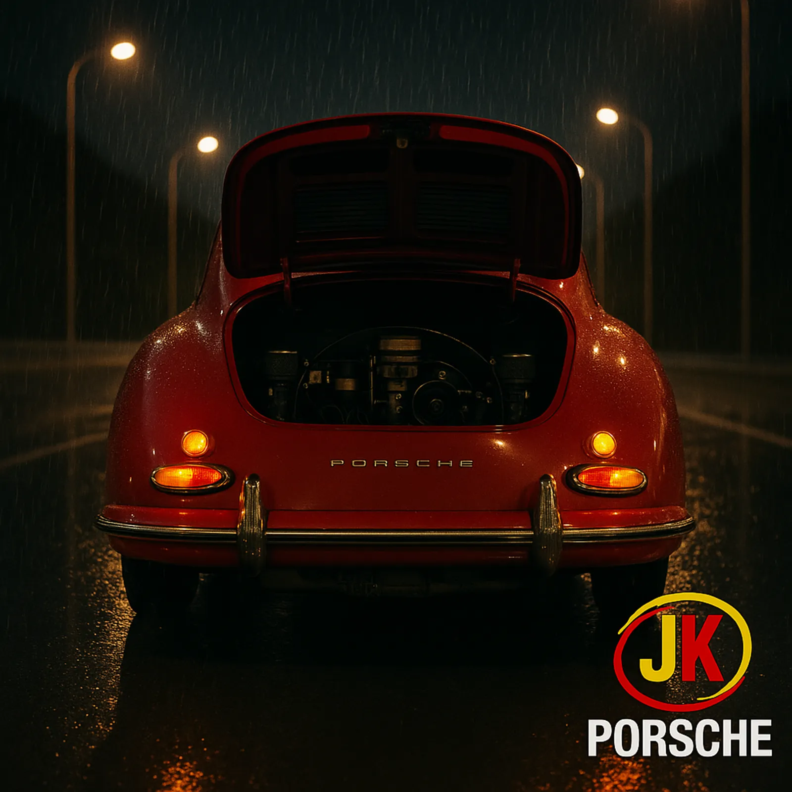 Detalhe de acoplamentos e periféricos do Motor Porsche 356 A 1300