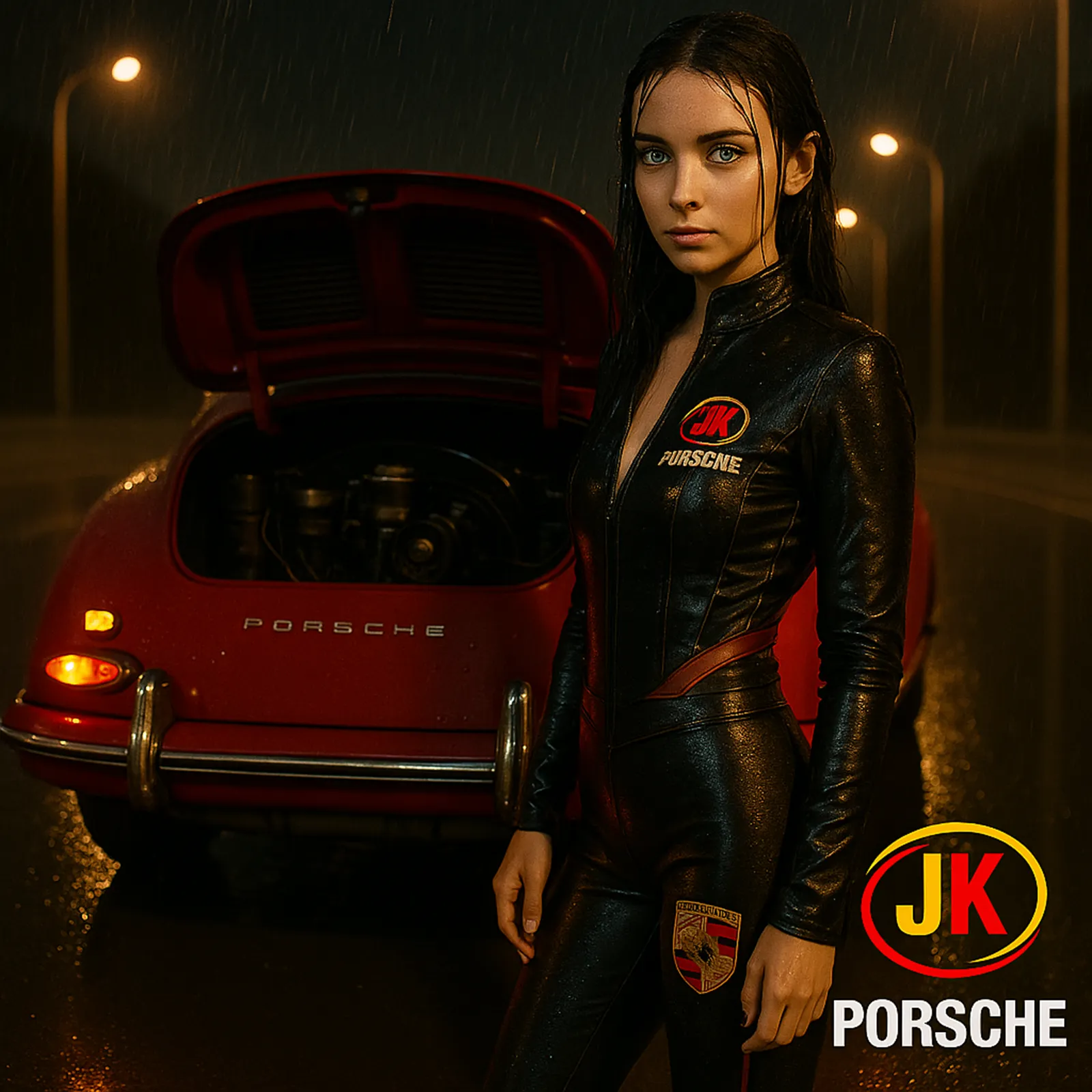 Detalhe interno do Motor Porsche 356 A 1300 Type 506 (A) – foco em componentes