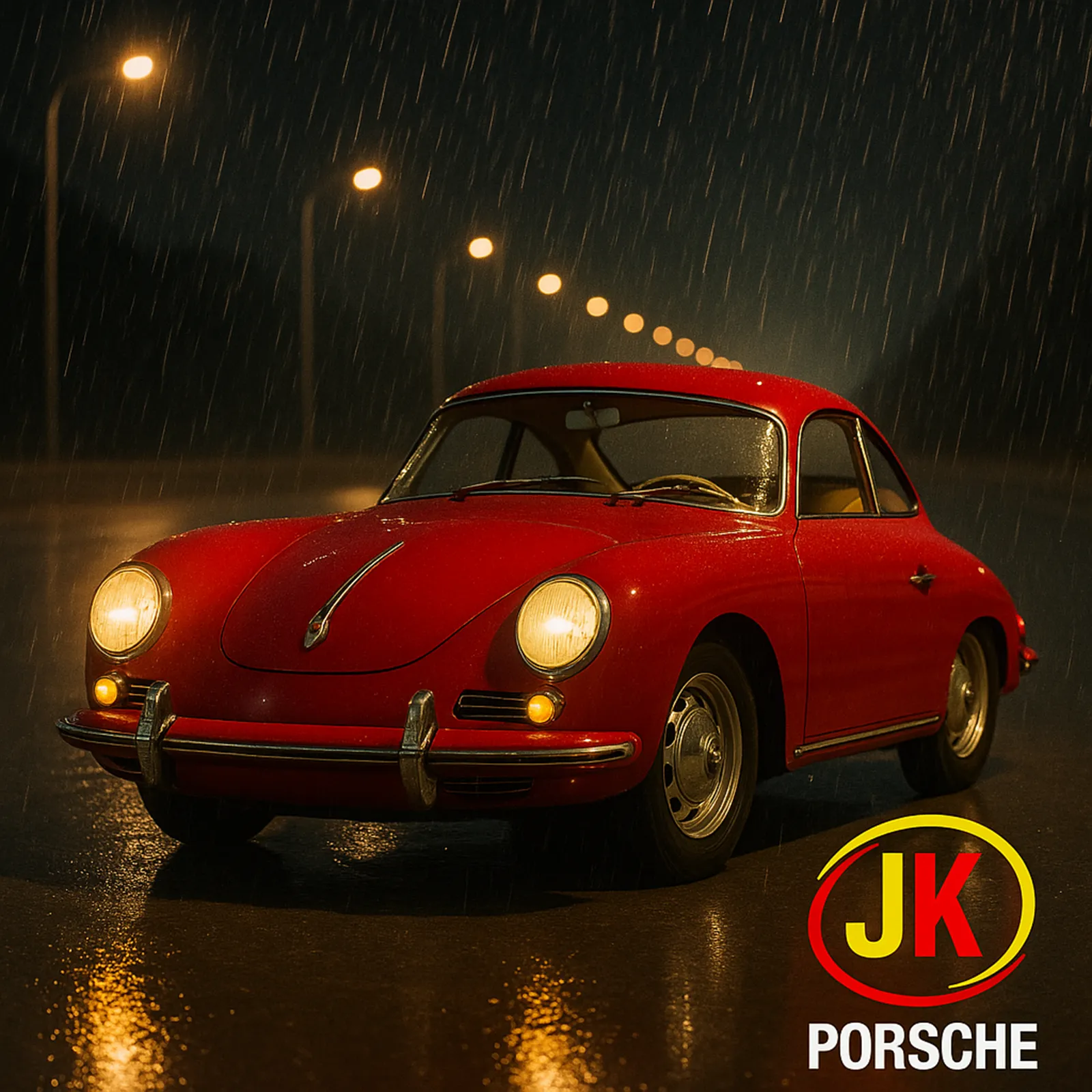 Motor Porsche 356 A 1300 instalado no cofre traseiro – visão de manutenção