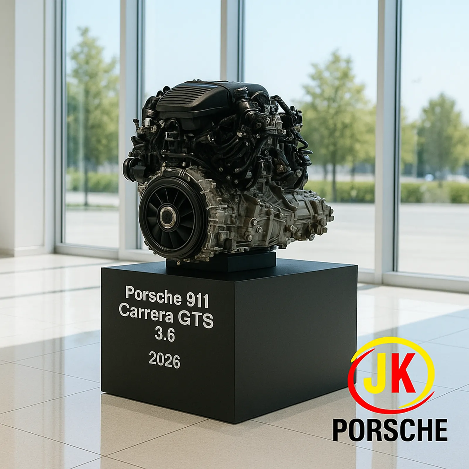 Detalhes internos e componentes do motor Porsche 911 Carrera GTS 3.6 2026