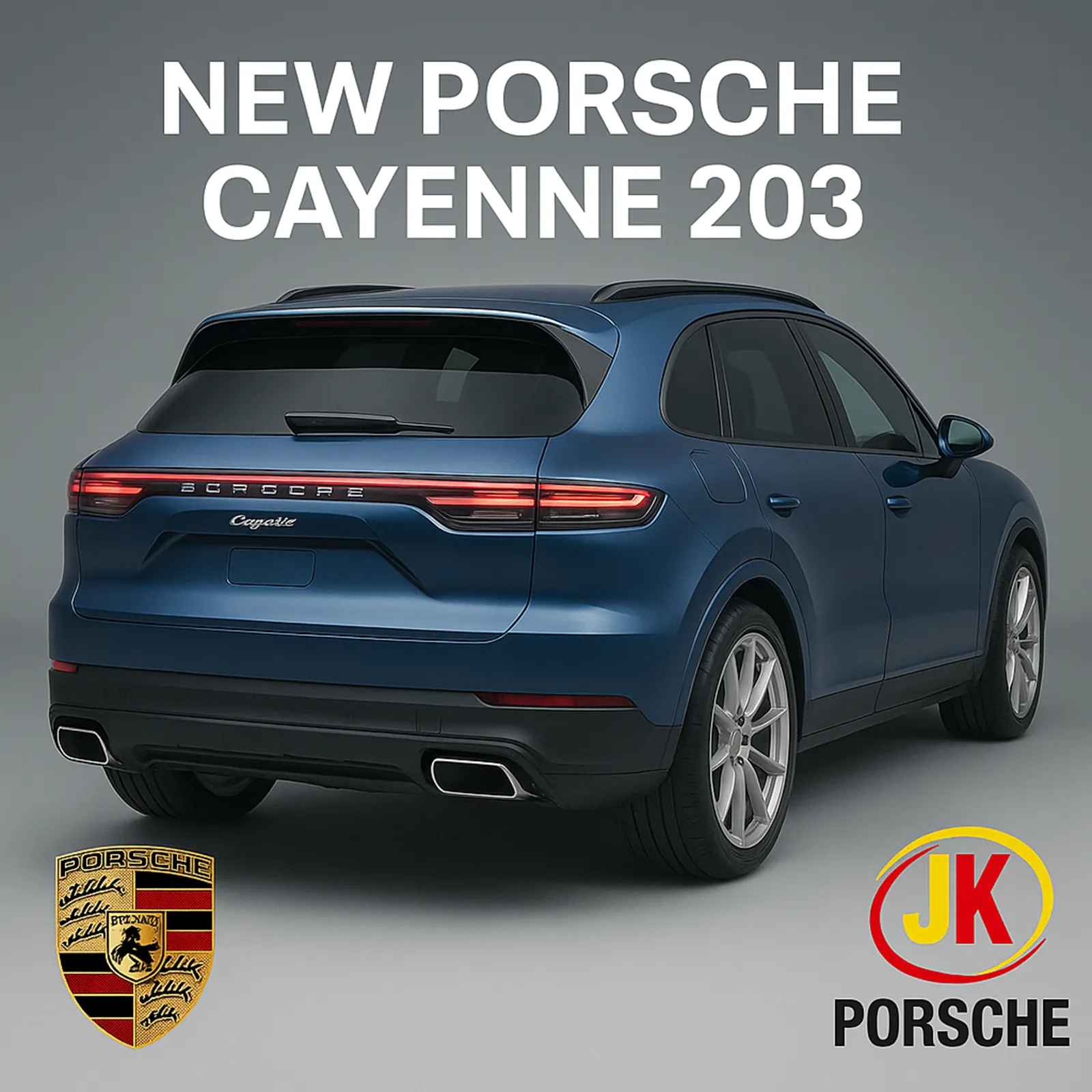 New Porsche Cayenne 2023 traseira diagonal azul metálico