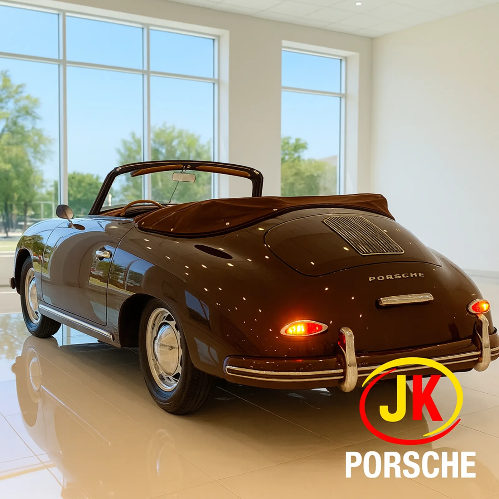 Porsche 356 Cabriolet 1300 1954 em vista lateral – Porsche 356 antigo