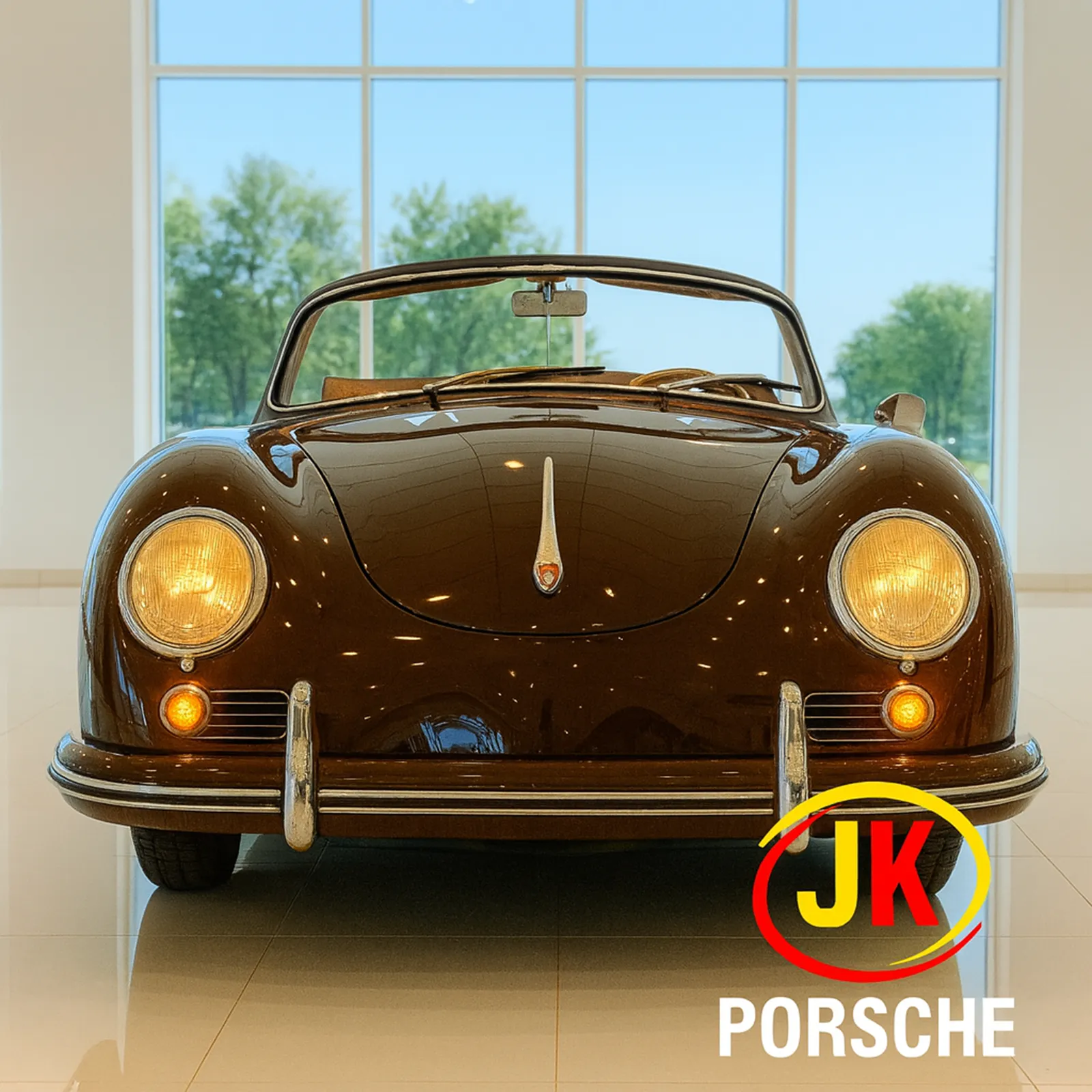 Porsche 356 Cabriolet 1300 1954 em ambiente de coleção – Porsche 356