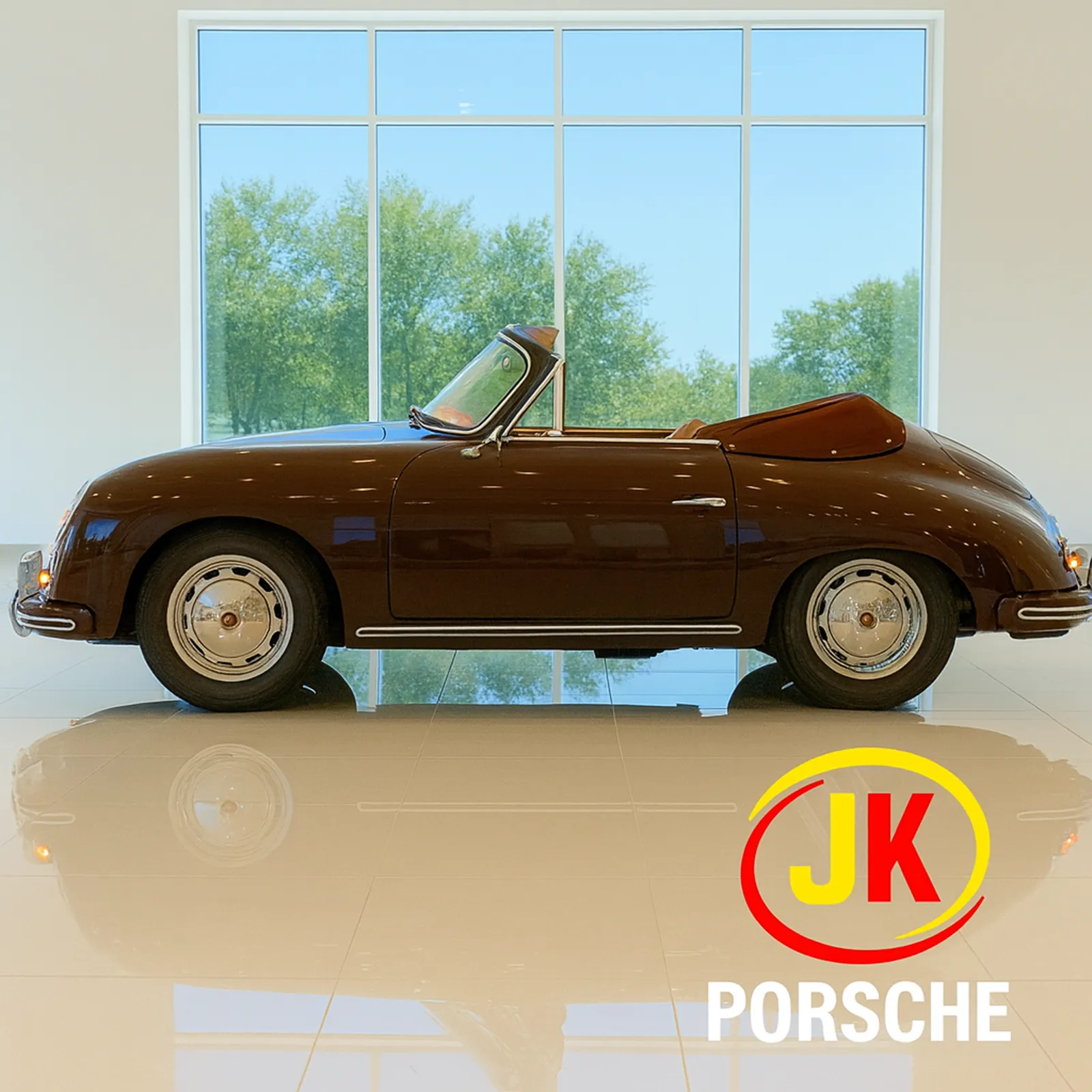 Interior do Porsche 356 Cabriolet 1300 1954 – acabamento clássico