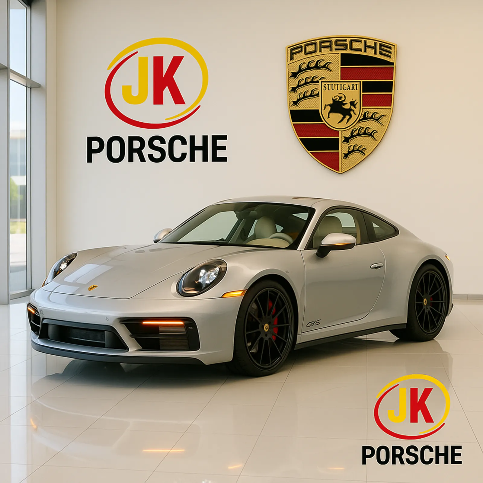 Porsche 911 Carrera 4 GTS 3.0 2024 visto de lado em movimento