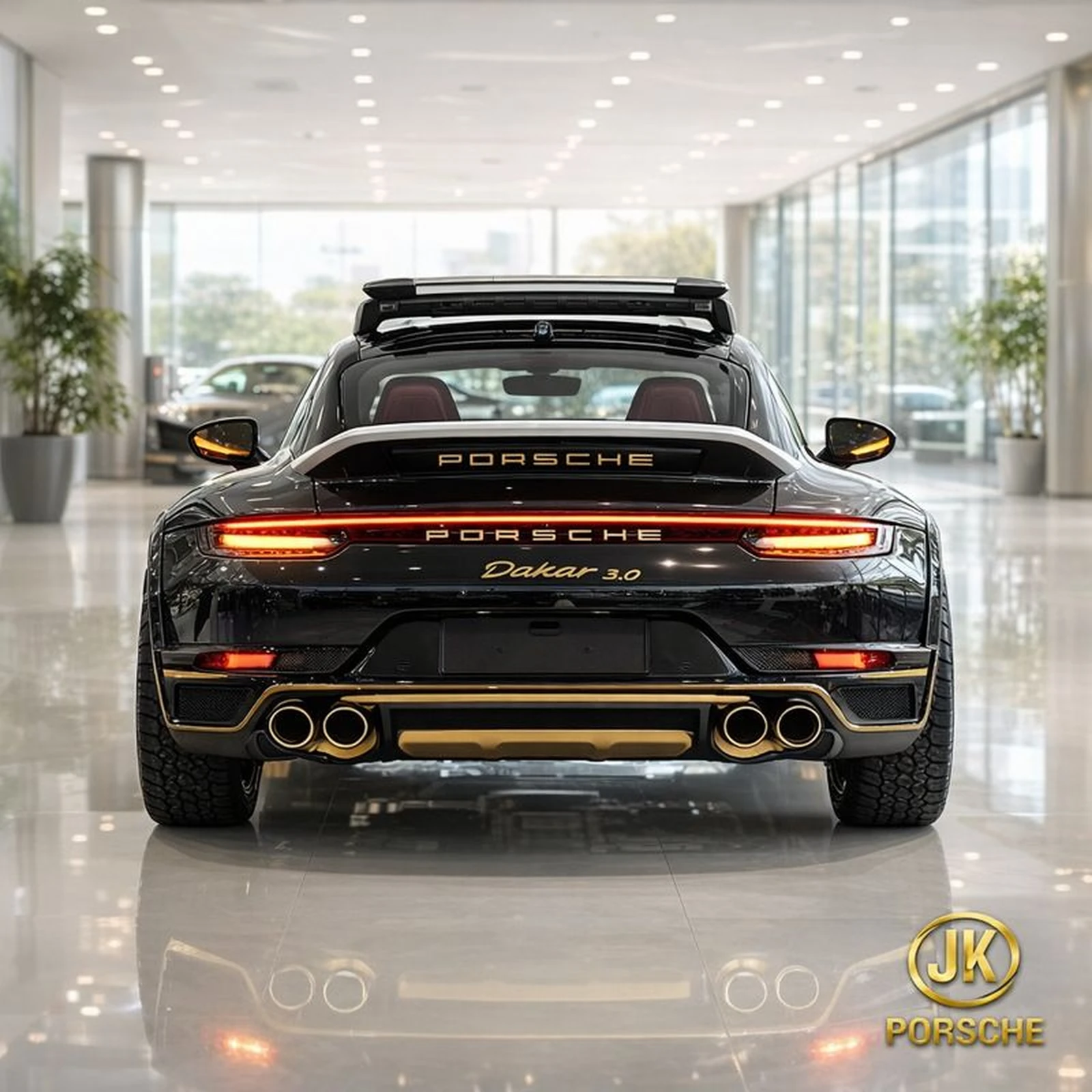 Porsche 911 Dakar 2024 em ambiente off-road