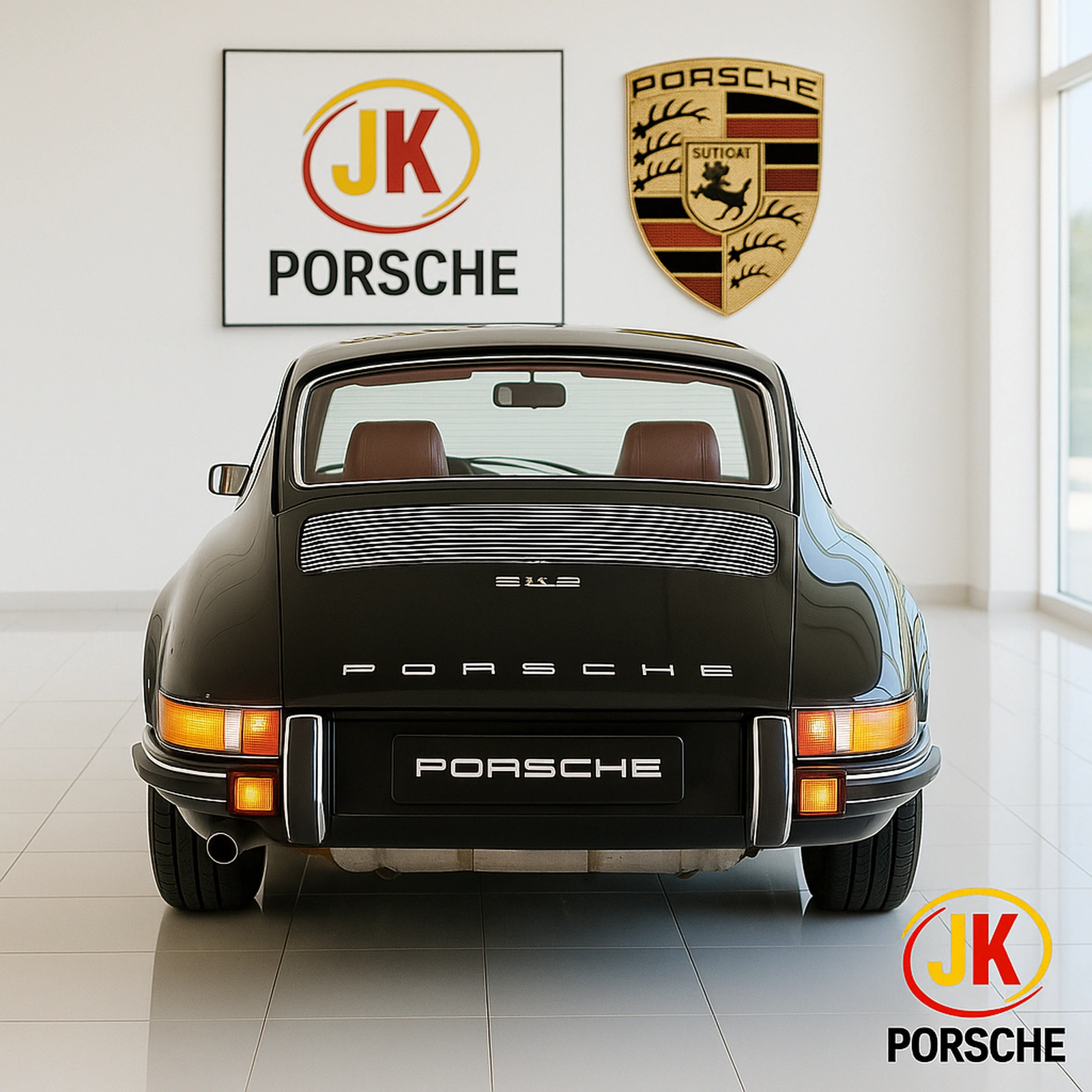 Detalhe do cofre traseiro do Porsche 911 S 2.2 1970