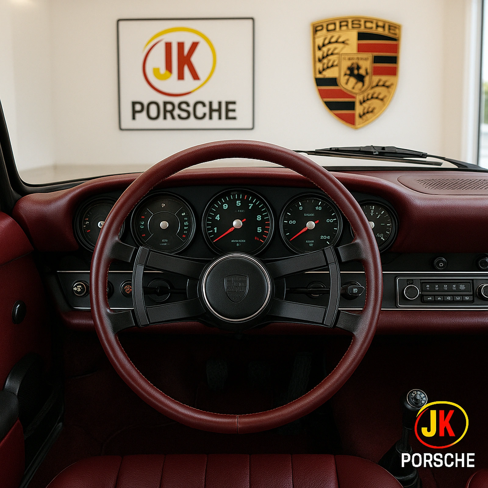 Detalhe das rodas e freios dianteiros ventilados do 911 S 2.2 1970