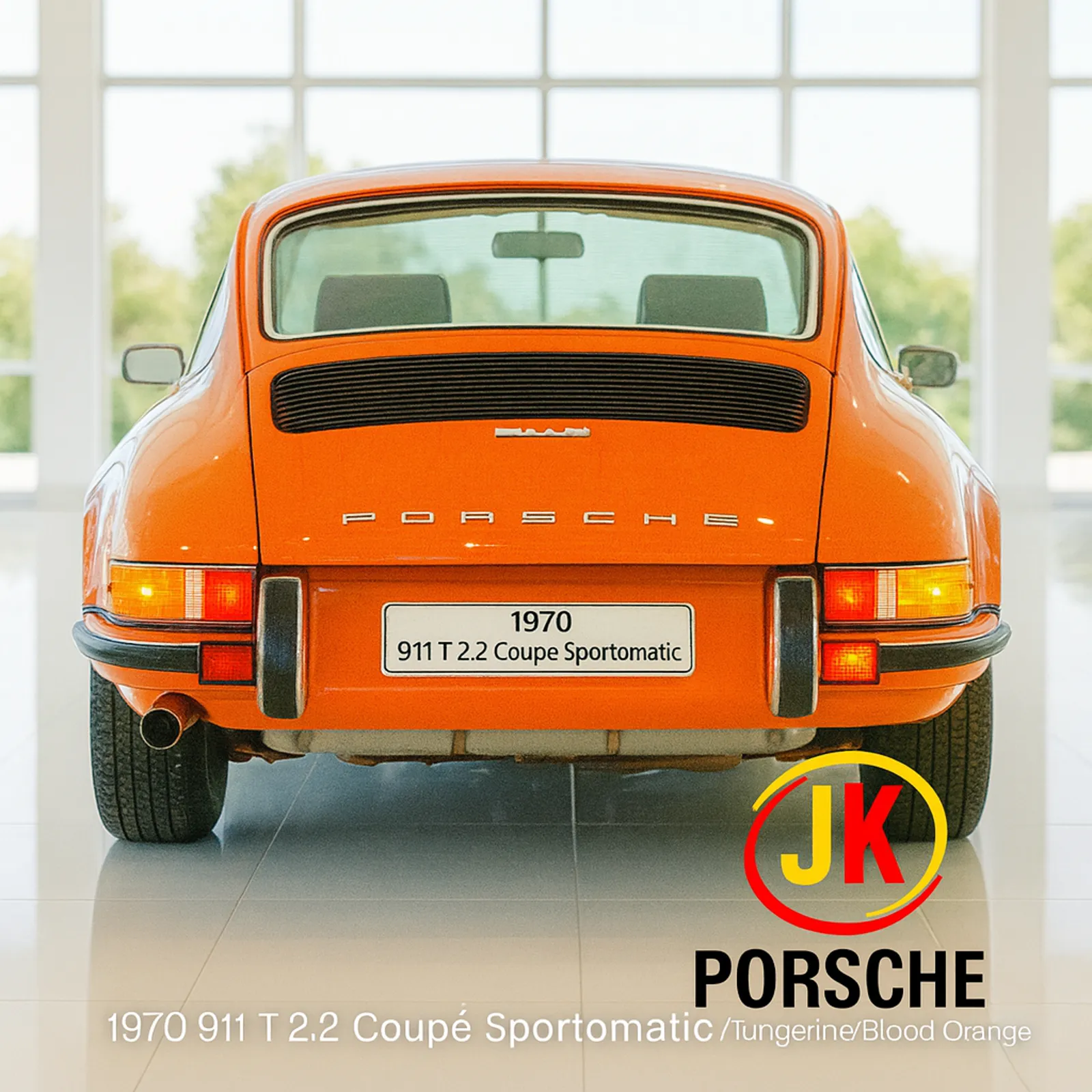 Detalhe da dianteira do Porsche 911 T 2.2 Sportomatic 1970
