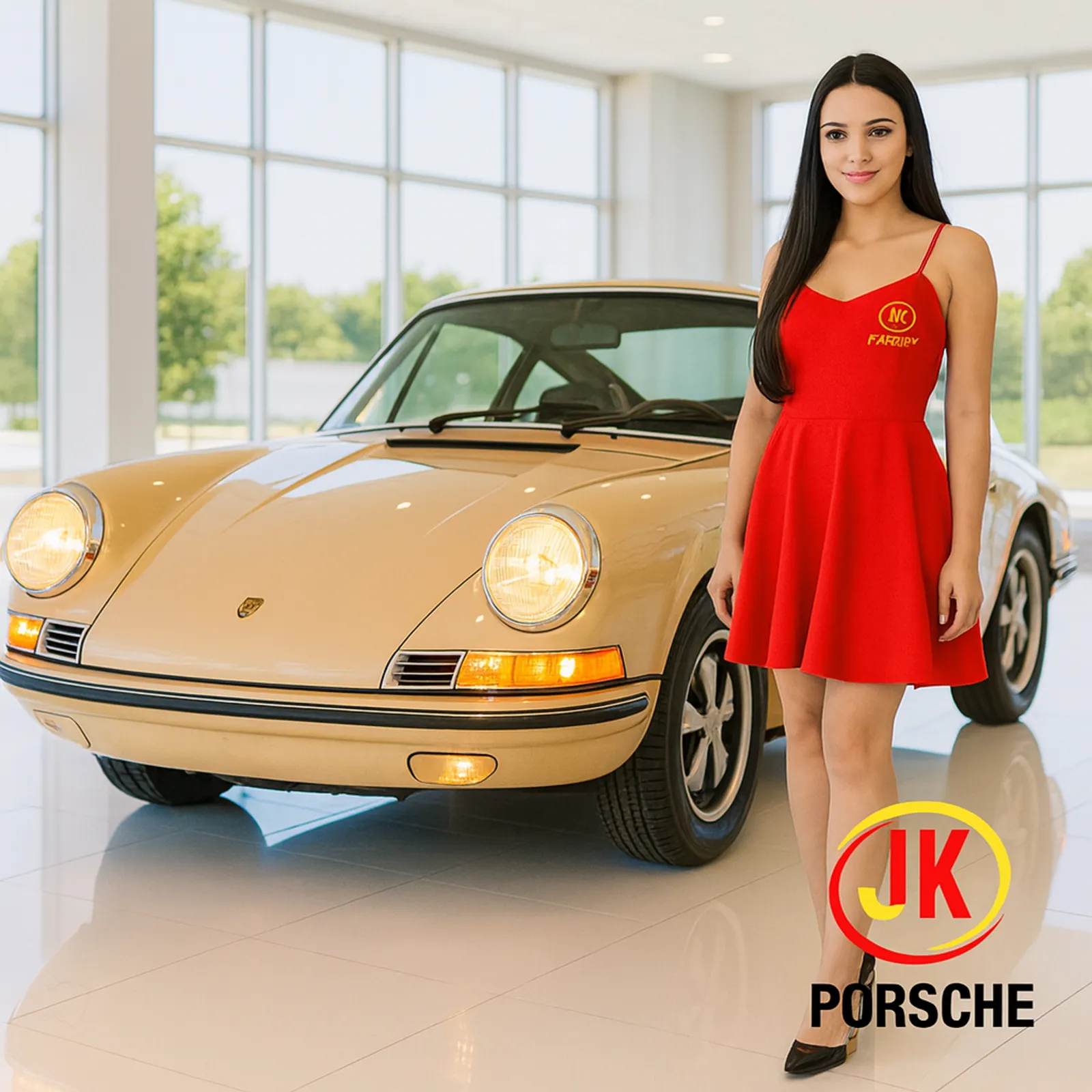 Porsche 911 T 2.2 Sportomatic estacionado, vista 3/4 traseira