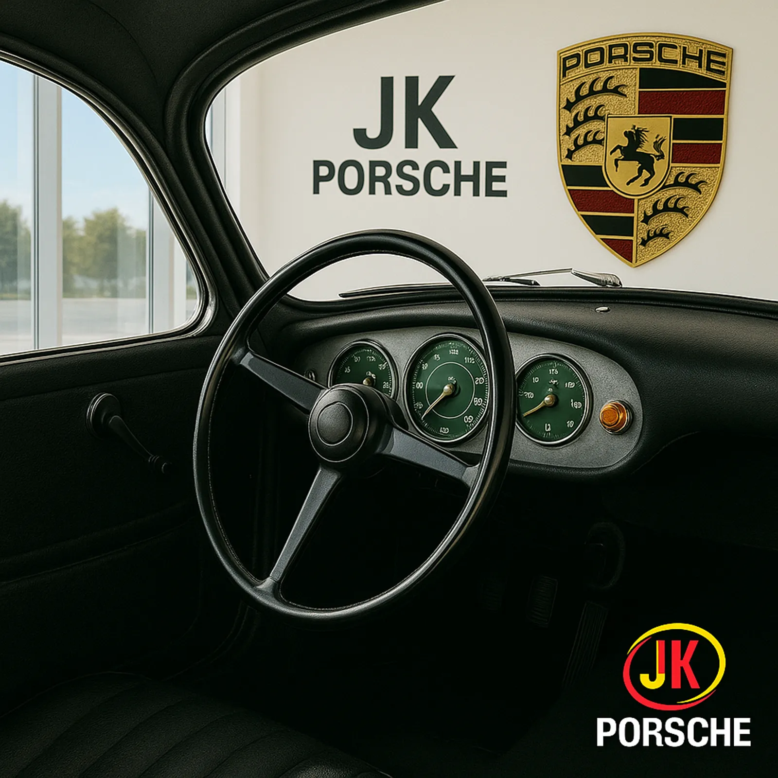 Porsche Type 64 1939 – traseira em destaque na concessionária