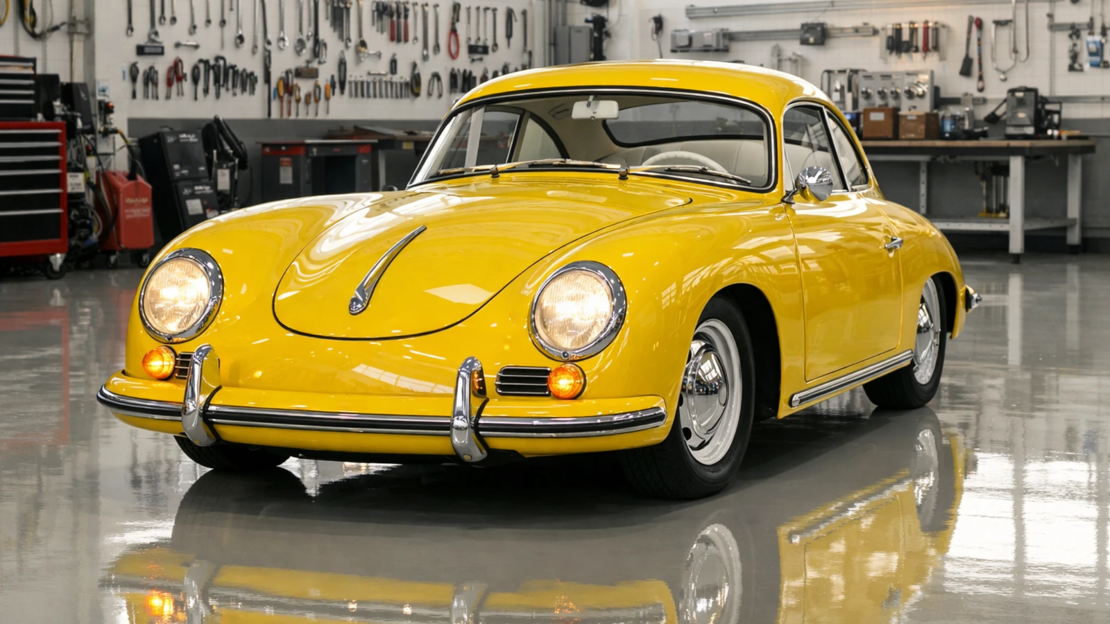 Porsche 356 Pré-A Coupé 1300 44 cv ano 1955 Type 369/2 equilíbrio entre eficiência e desempenho