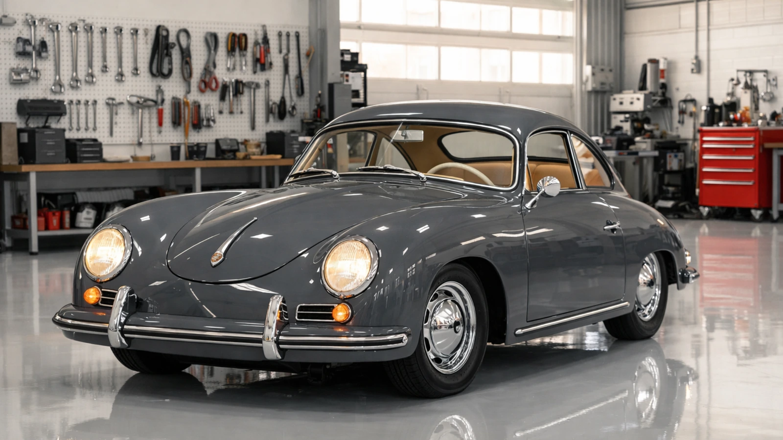 Porsche 356 Pré-A Coupé 1500 Type 546 55 cv ano 1955 engenharia do modelo mais vendido do período