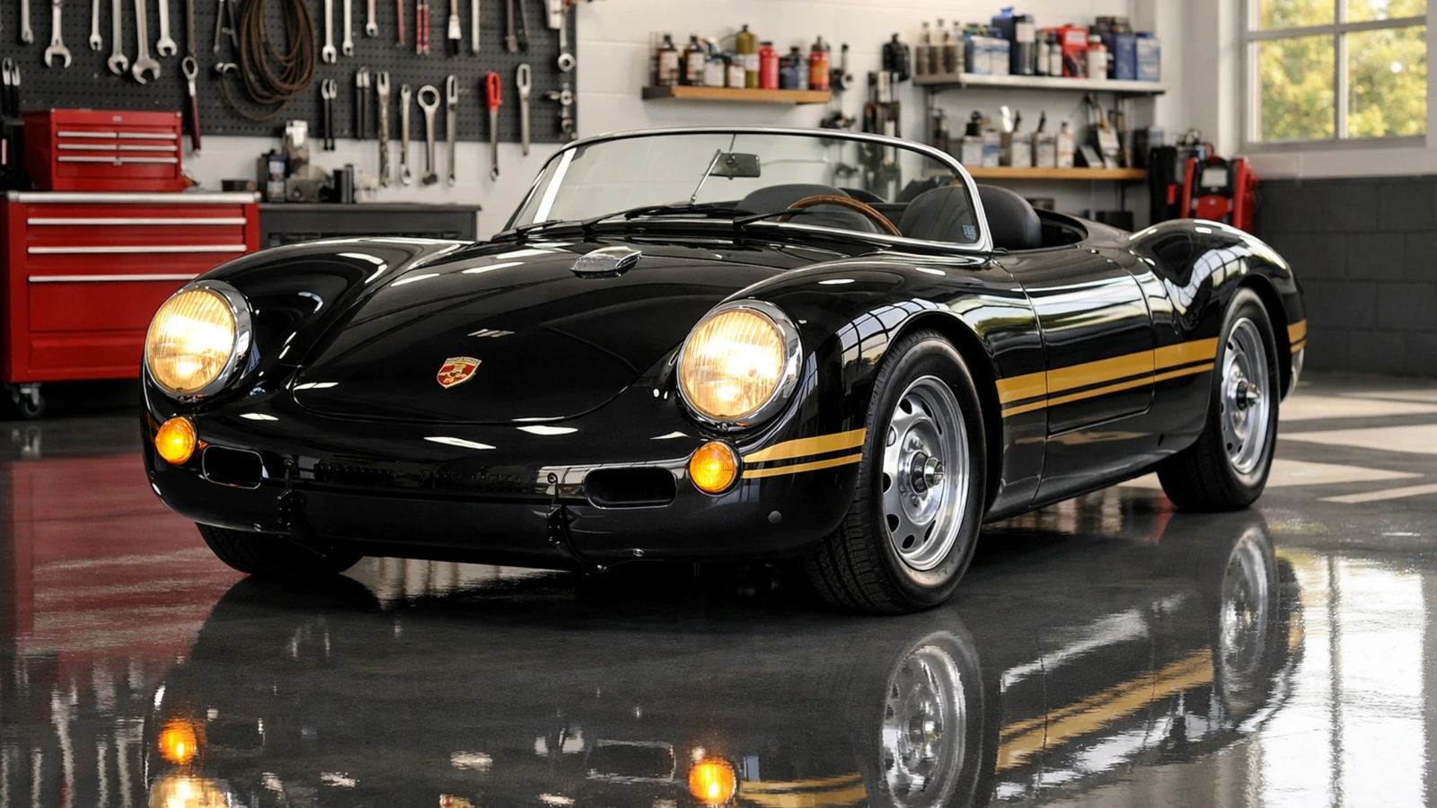 Porsche 550 RS Spyder 1954 Type 547 “Carrera” DOHC 112 cv engenharia 4-cam