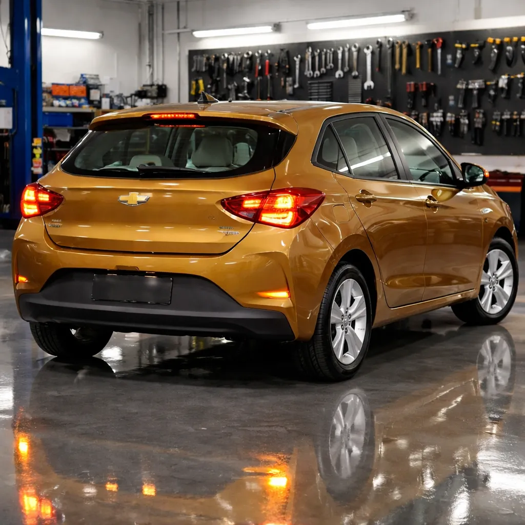 Chevrolet Onix 2023 traseira diagonal oficina