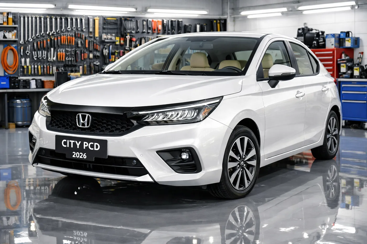 Honda City de frente na diagonal em matéria sobre preço de carro para PCD em 2026