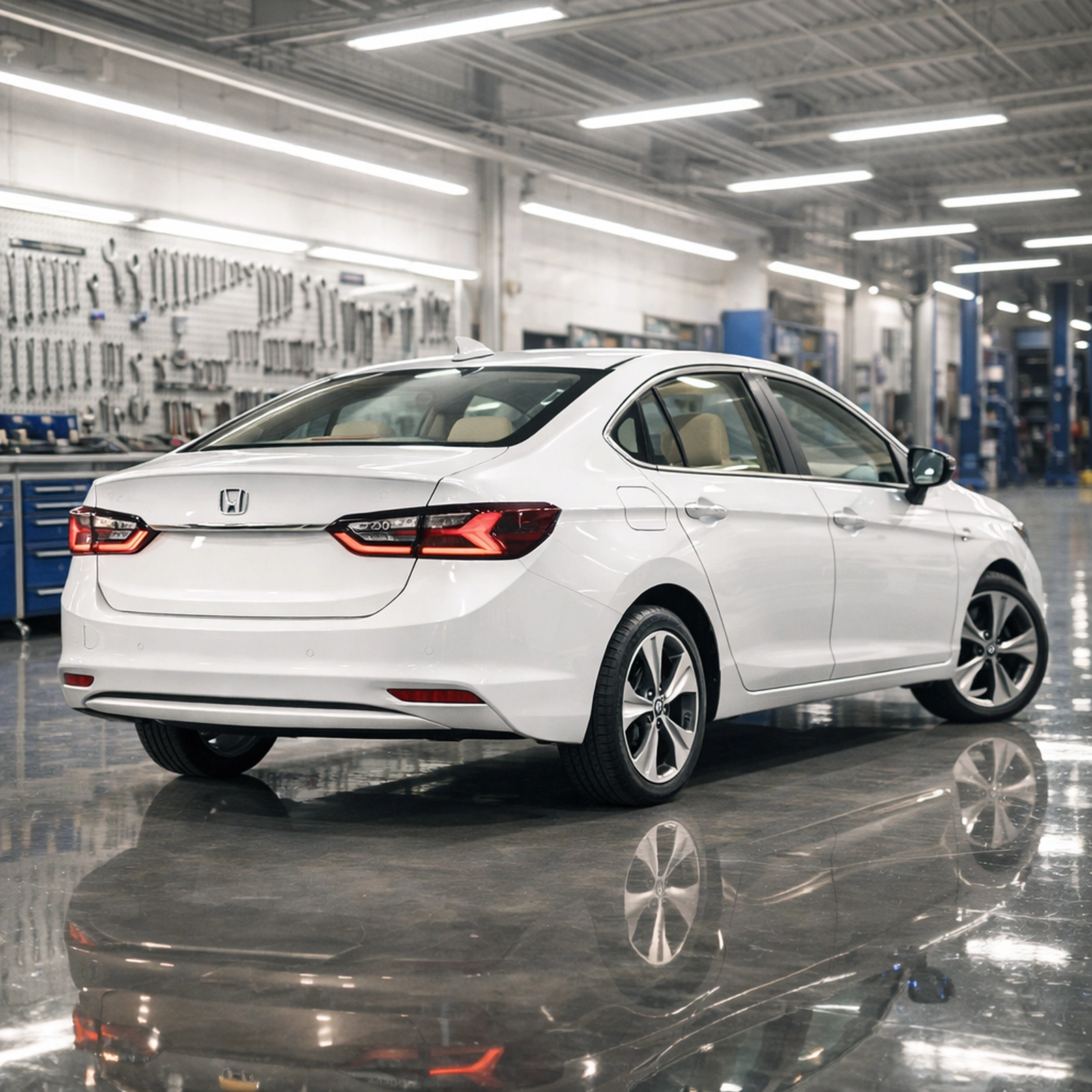 Sedã de porte compacto e médio, imagem editorial 3