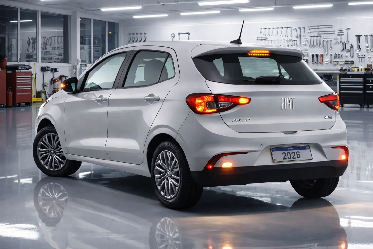 Detalhe interno do Fiat Argo 1.3 AT Flex 2026 PCD