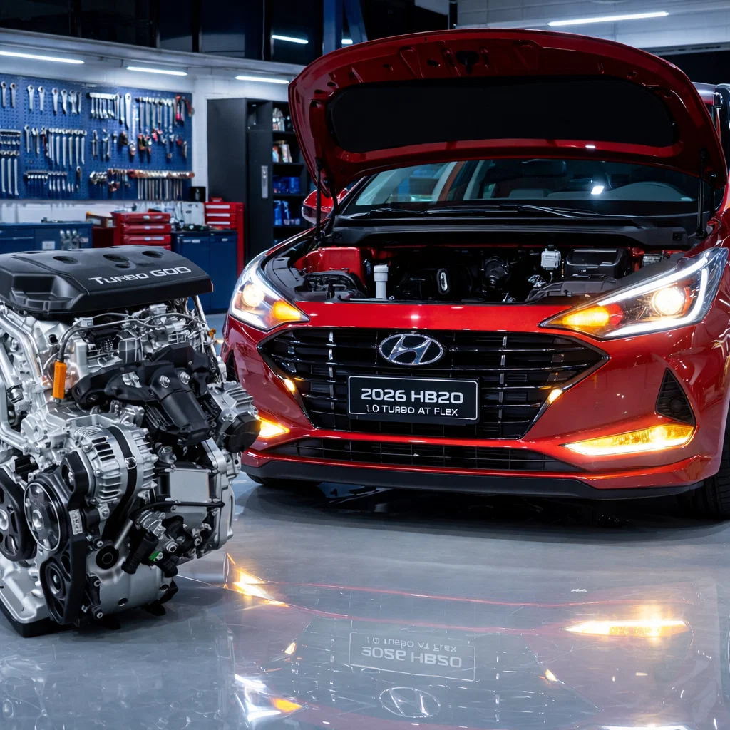 Hyundai HB20 2026 com foco em transmissão automática e pós-venda