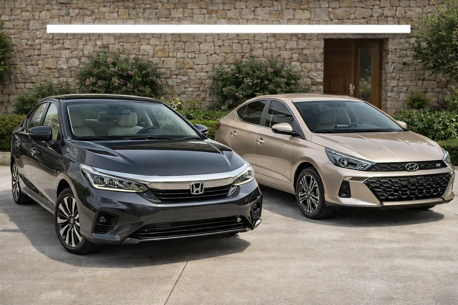Comparativos PCD Honda City sedan LX 1.5 CVT Flex ano 2026 PCD vs Hyundai HB20S sedan Limited 1.0 Turbo AT felx ano 2026
