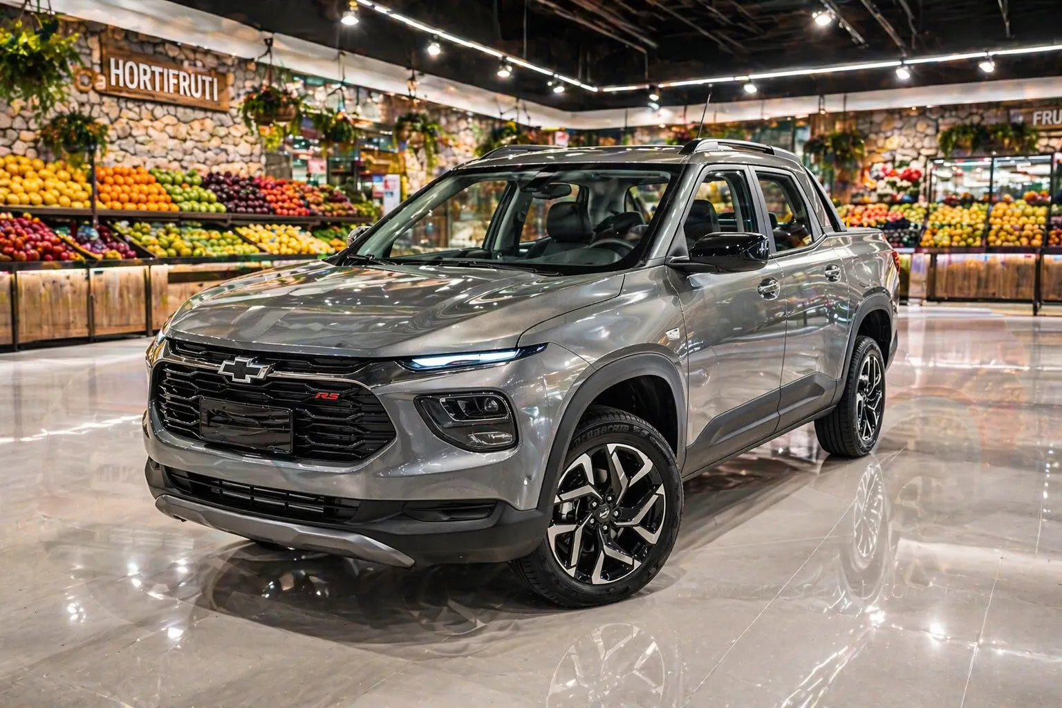 Chevrolet Montana RS 1.2 AT Turbo Flex PCD ano 2026 vista frontal