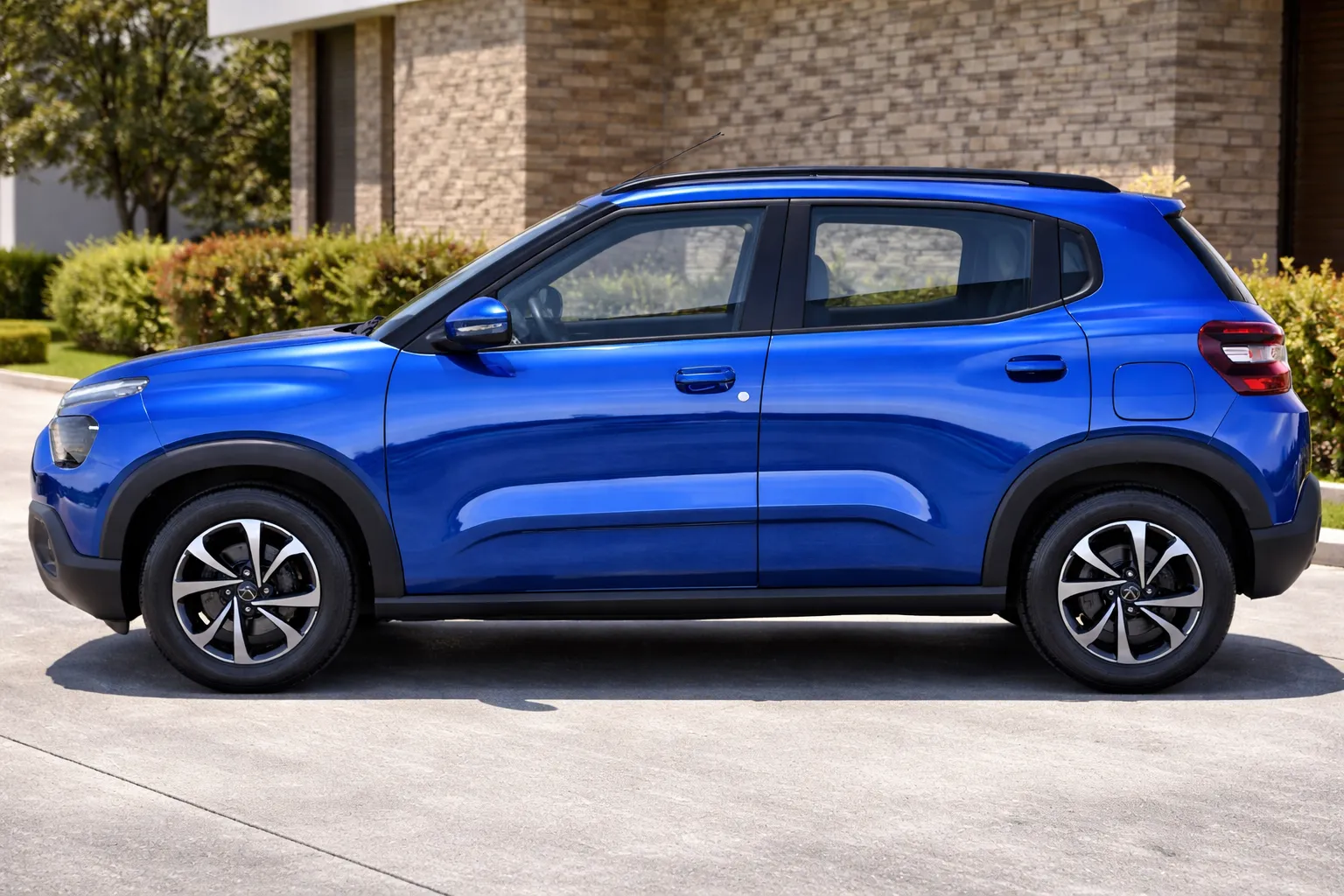Citroën C3 azul em garagem moderna
