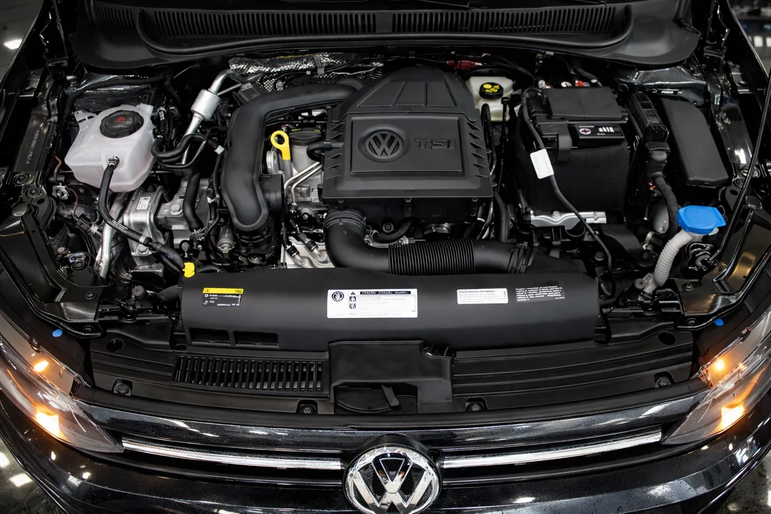 Detalhe do motor do Polo TSI