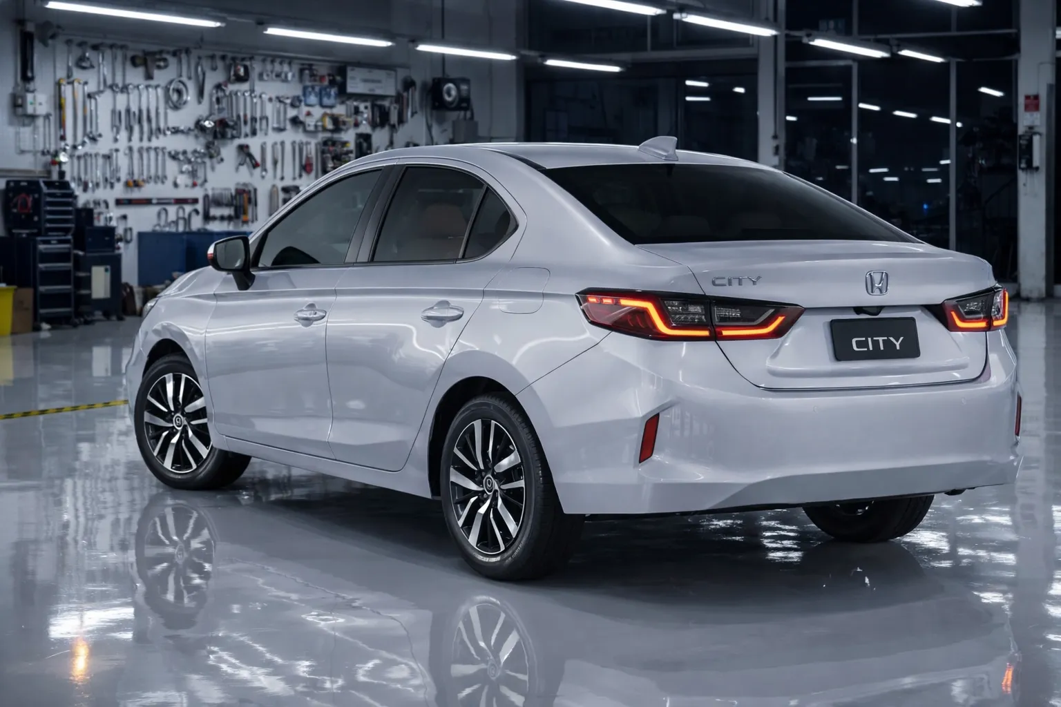 Honda City EX 2023 com foco no câmbio CVT e inspeção de transmissão