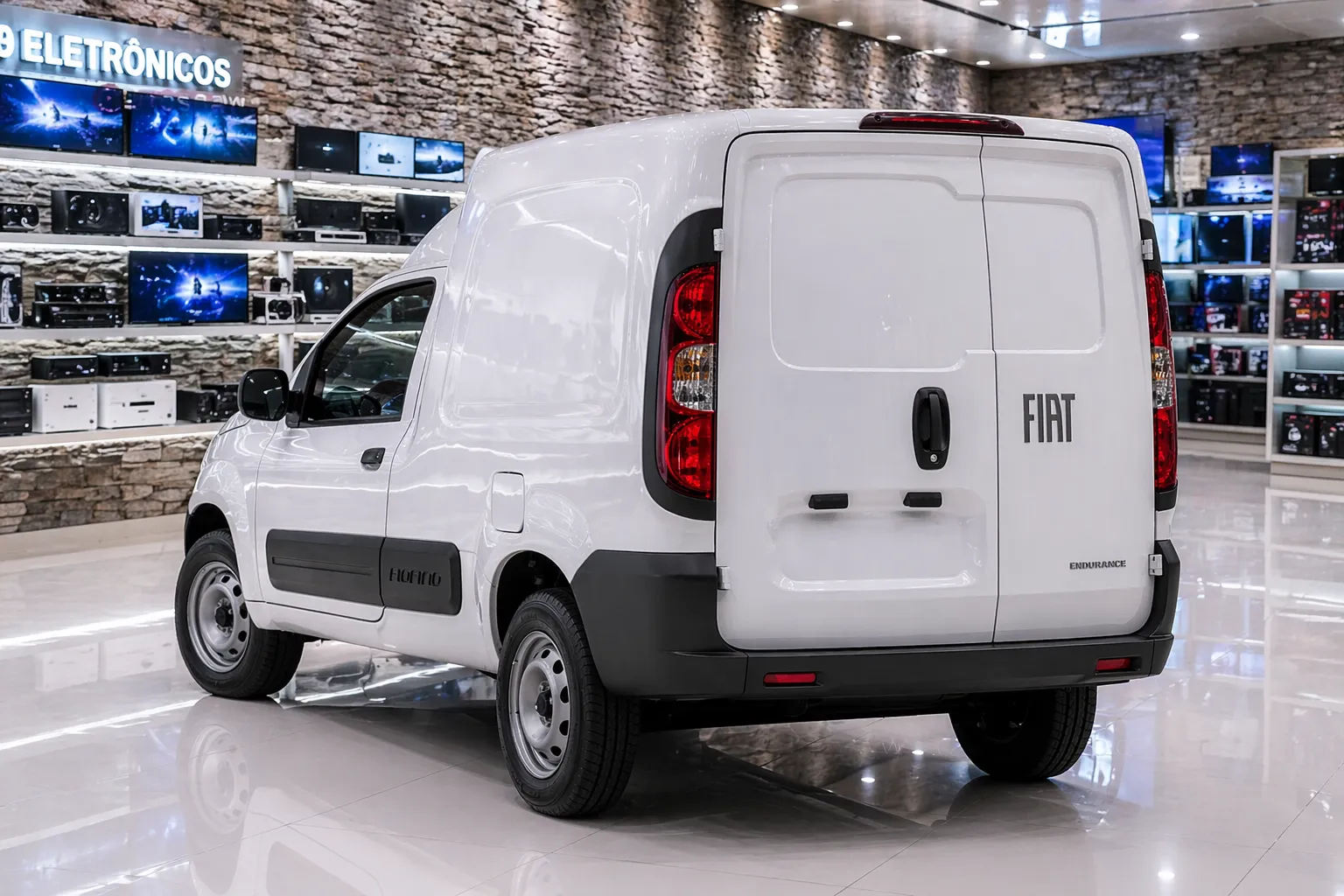 Vista lateral da Fiat Fiorino Furgão Endurance 1.3 2026