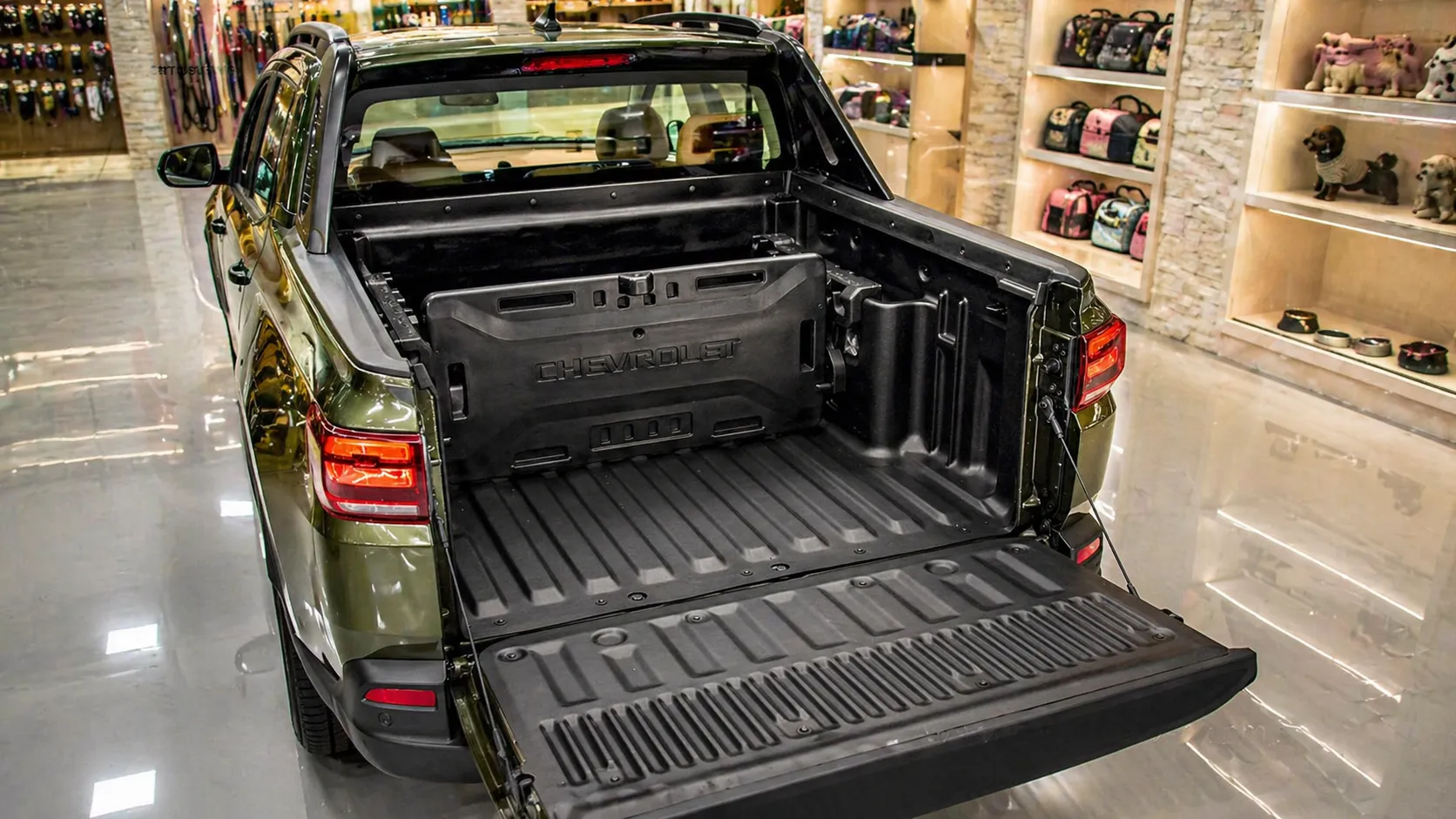 Interior da Chevrolet Montana 2023 para análise de acessibilidade PCD