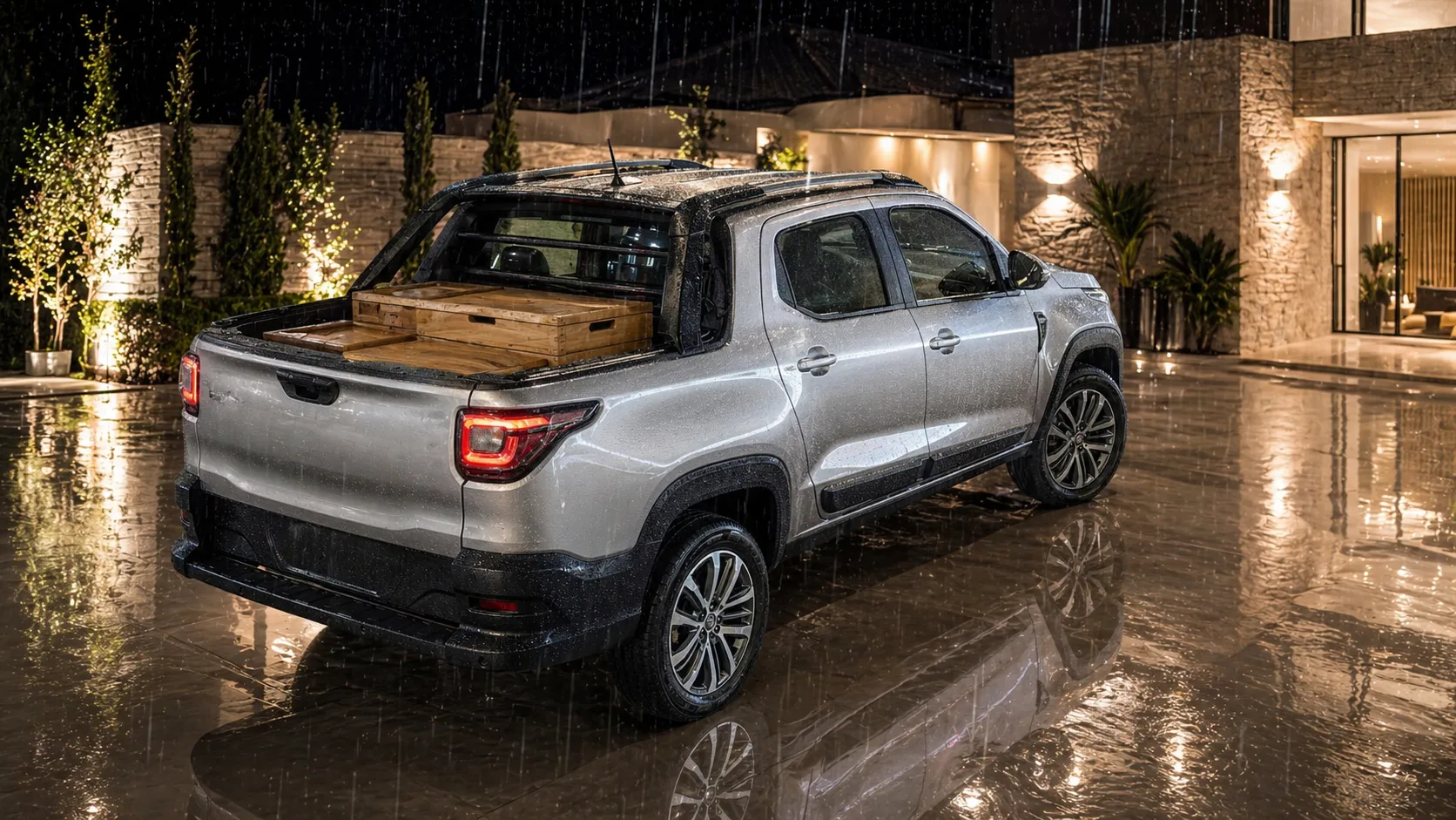 Fiat Strada Volcano 2024 CVT seminova PCD de frente em análise técnica